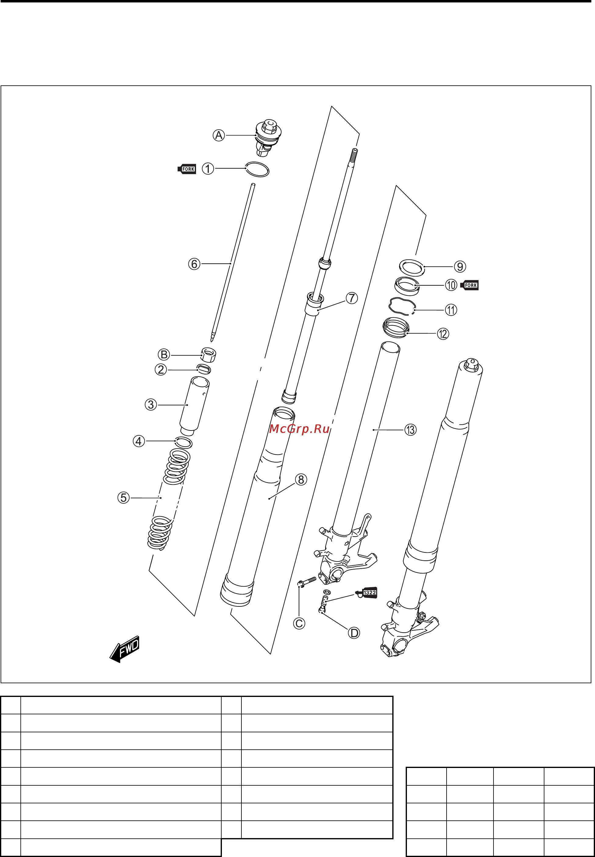 Suzuki GSX-R1000 (2007) [352/549] Front fork