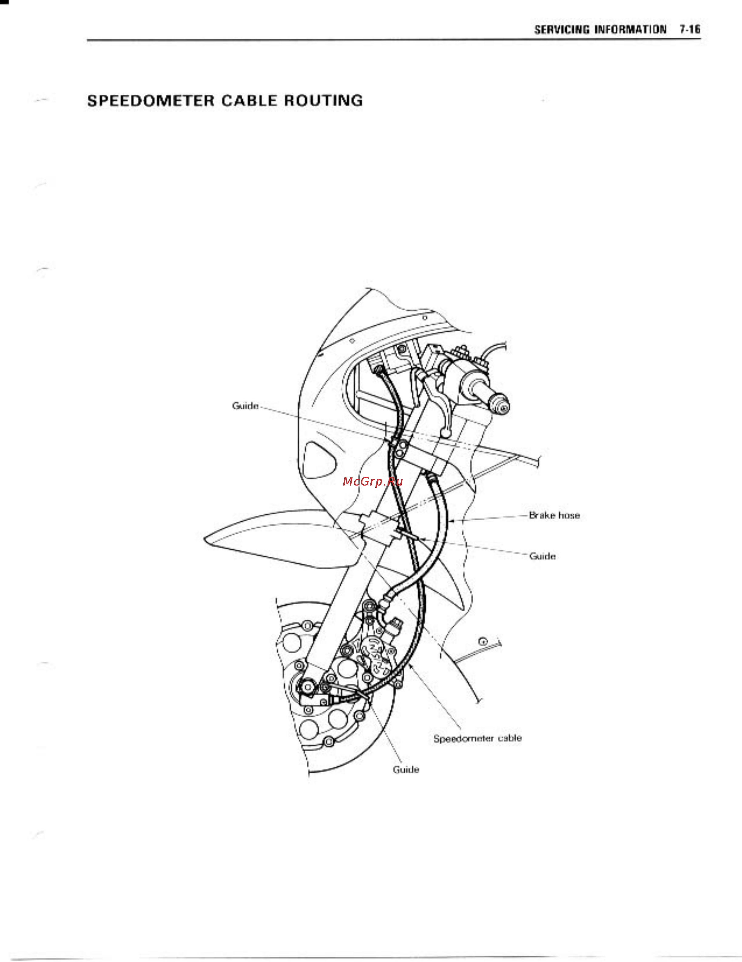 Suzuki GSX-R1100 (1989-1992) [222/358] Speedometer cable routing