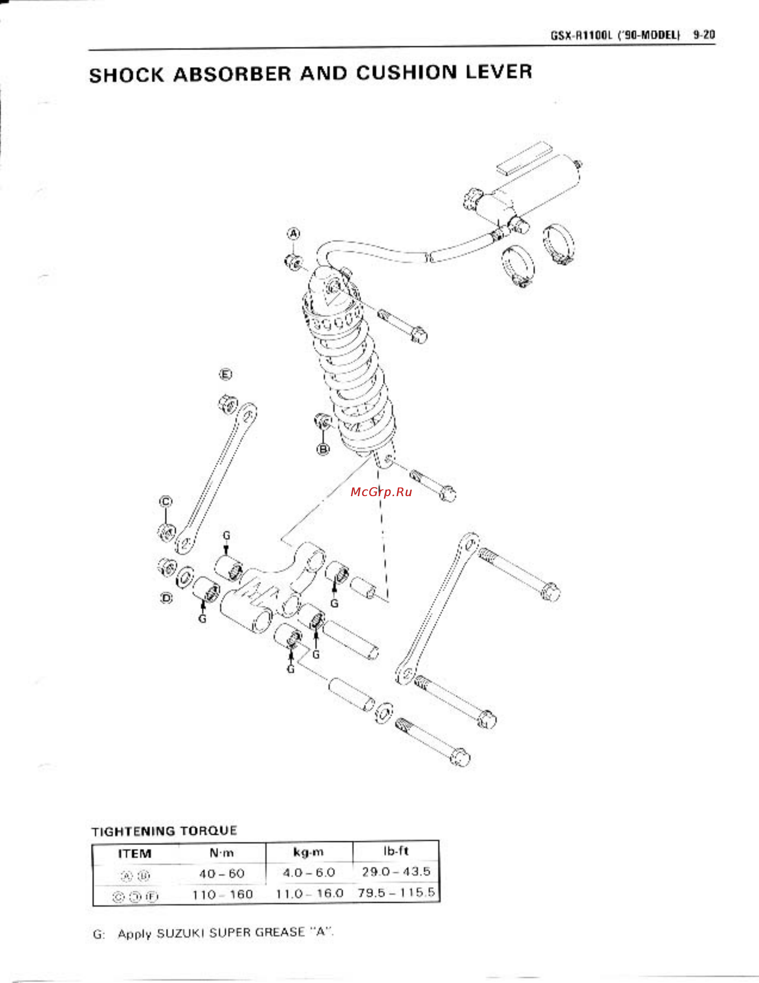 Suzuki GSX-R1100 (1989-1992) [274/358] Shock absorber and cushion lever