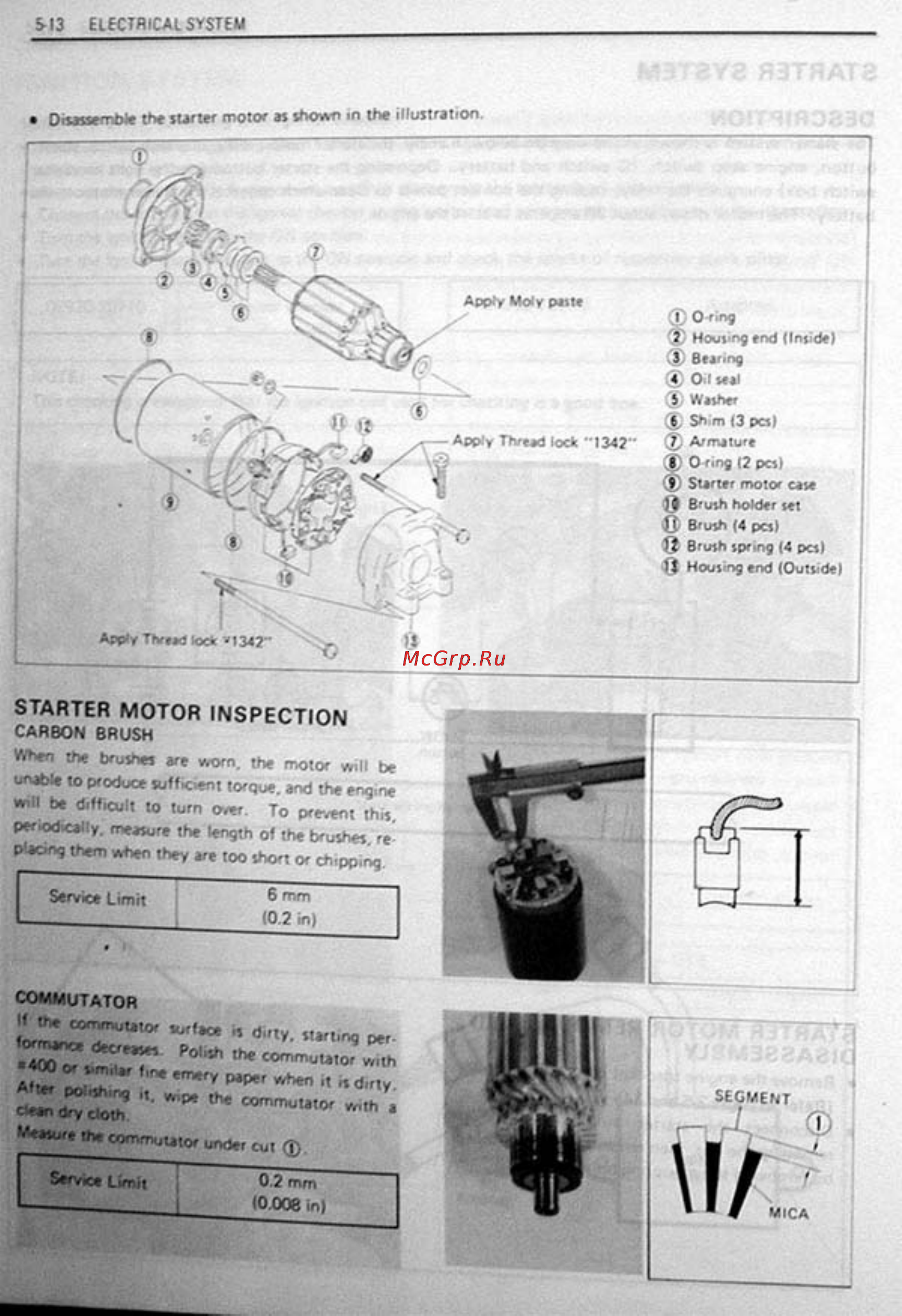 Suzuki GSX-R1100 (1986-1988) [151/295] Starter motor inspection