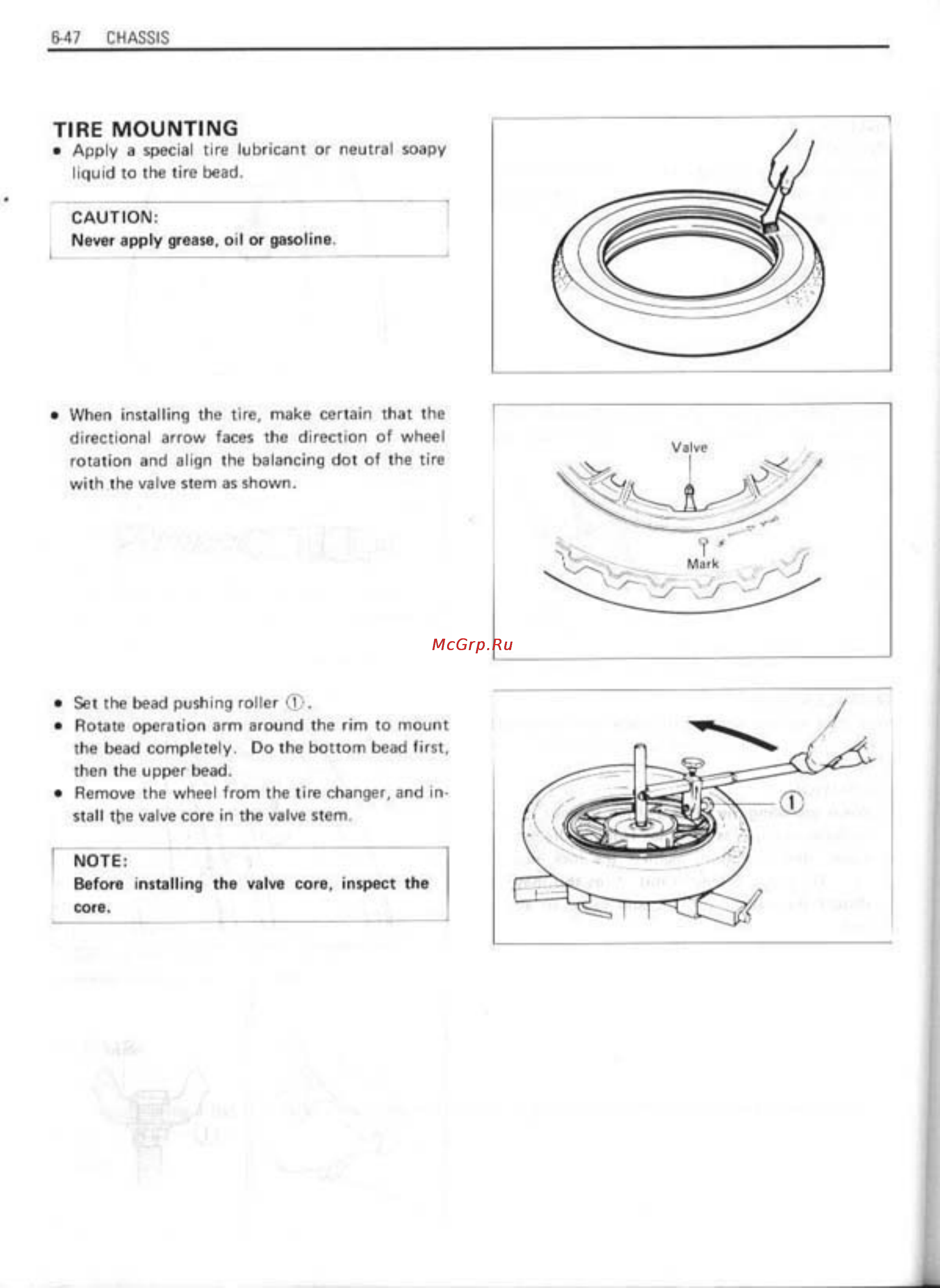 Suzuki GSX-R1100 (1986-1988) [214/295] Tire mounting