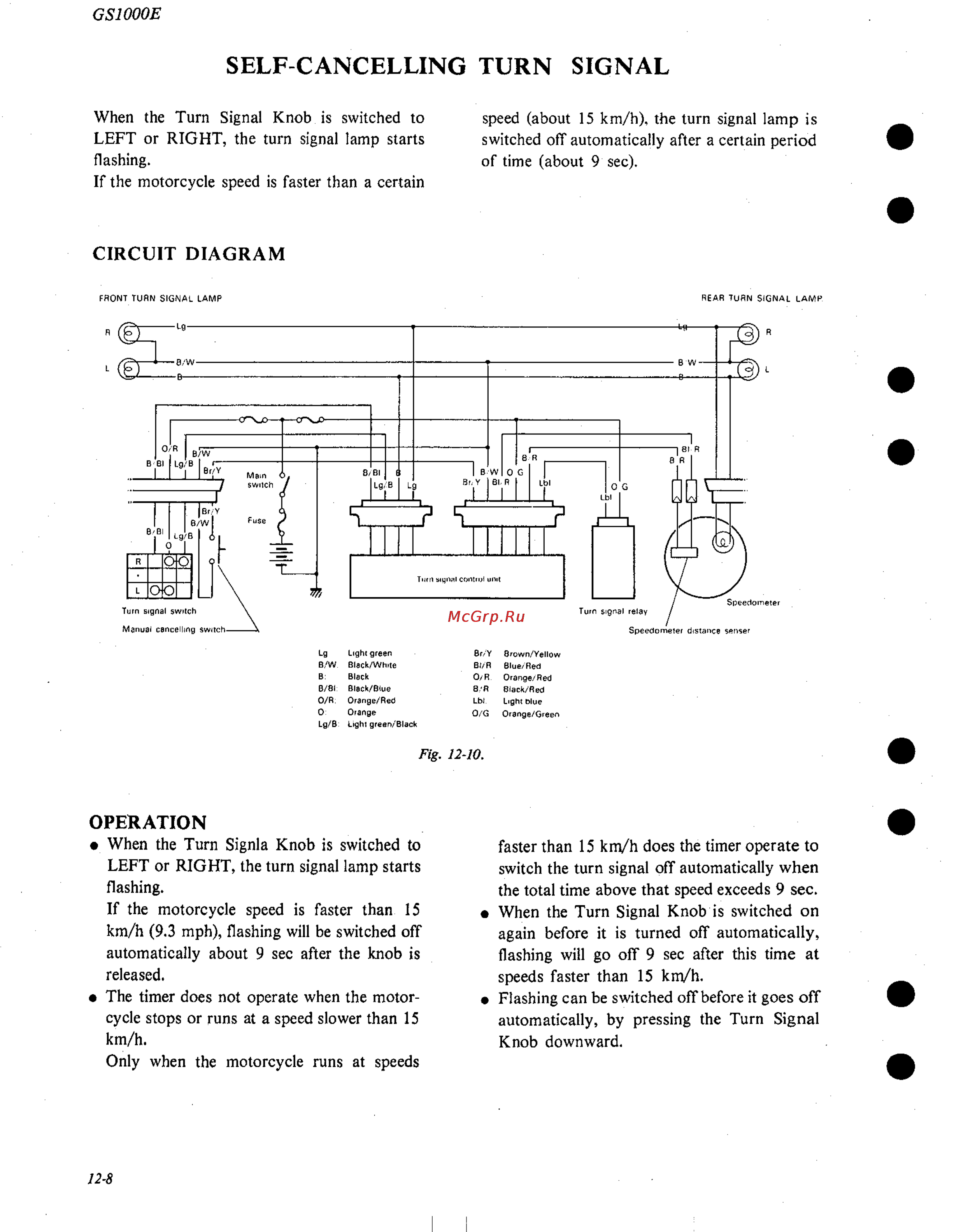 Suzuki GS1000 (1980) [200/477] Self cancelling turn signal