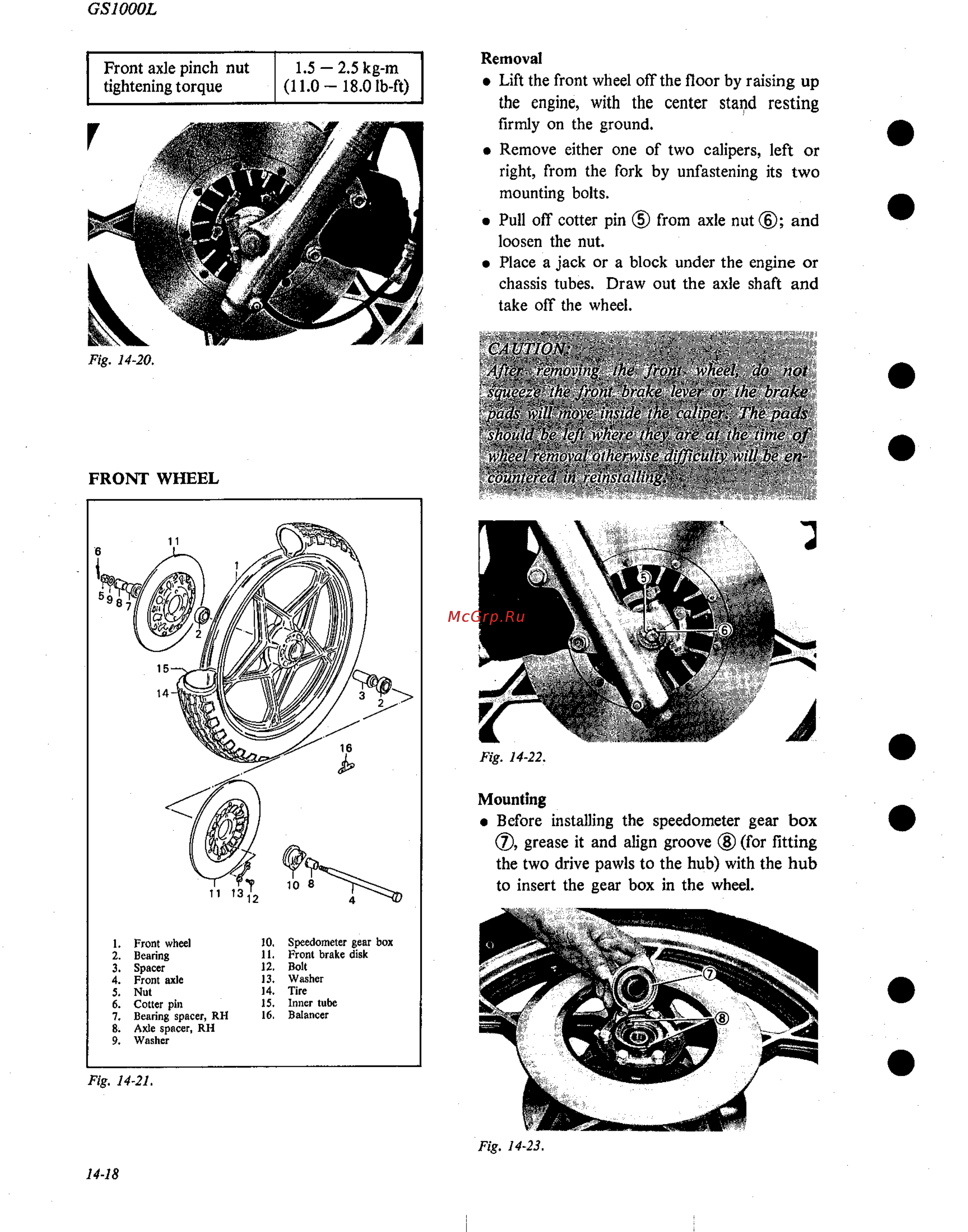 Suzuki GS1000 (1980) [248/477] 2 kg m 11 18 ib ft