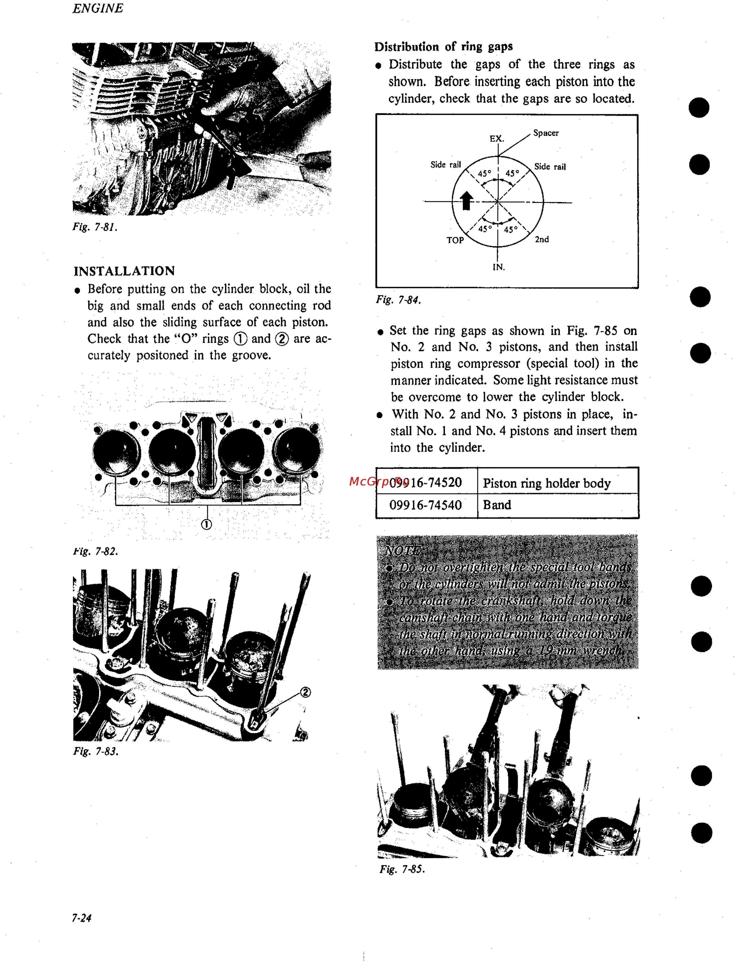 Suzuki GS1000 (1980) [79/477] 74520 piston ring holder body