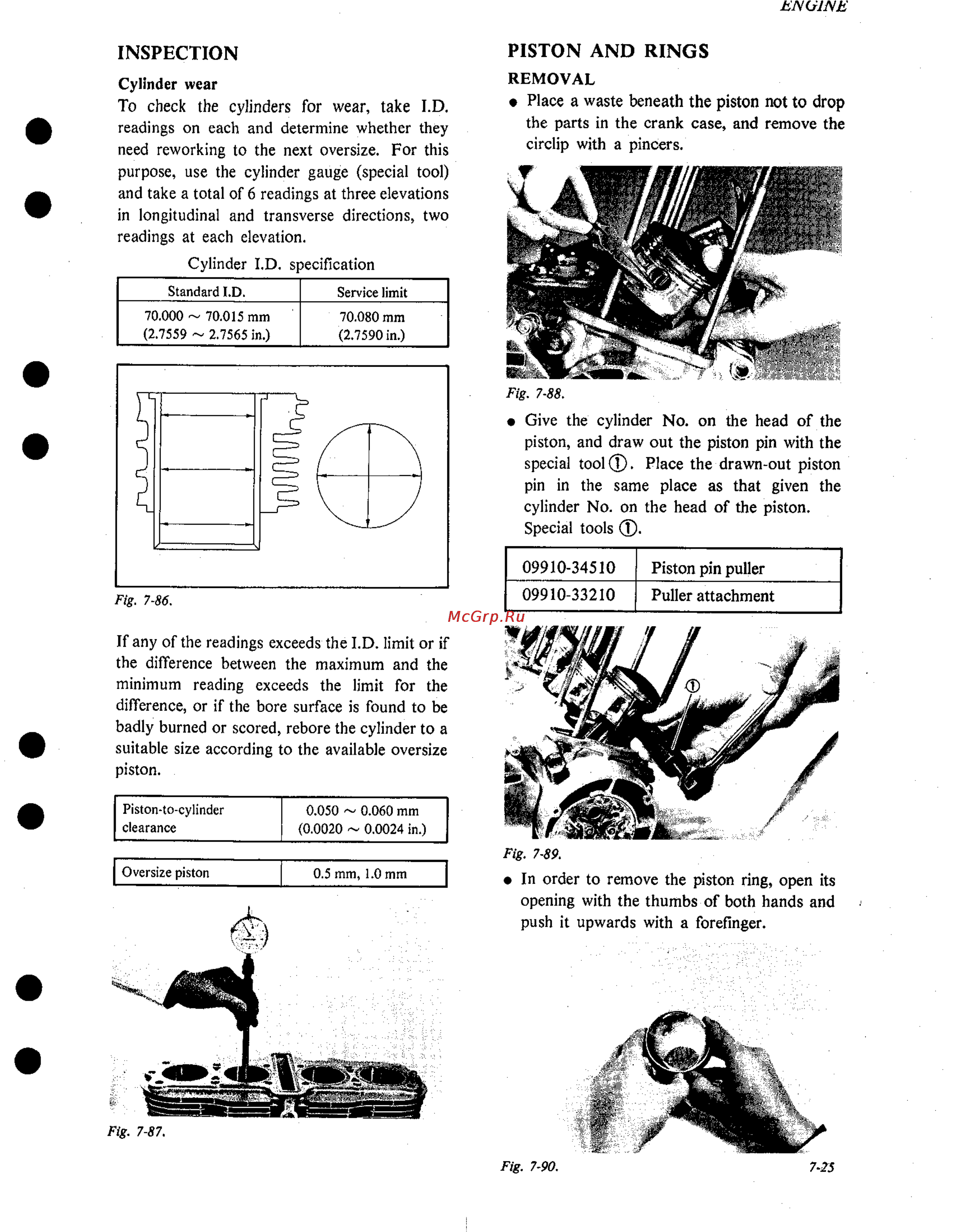 Suzuki GS1000 (1980) [80/477] Inspection piston and rings