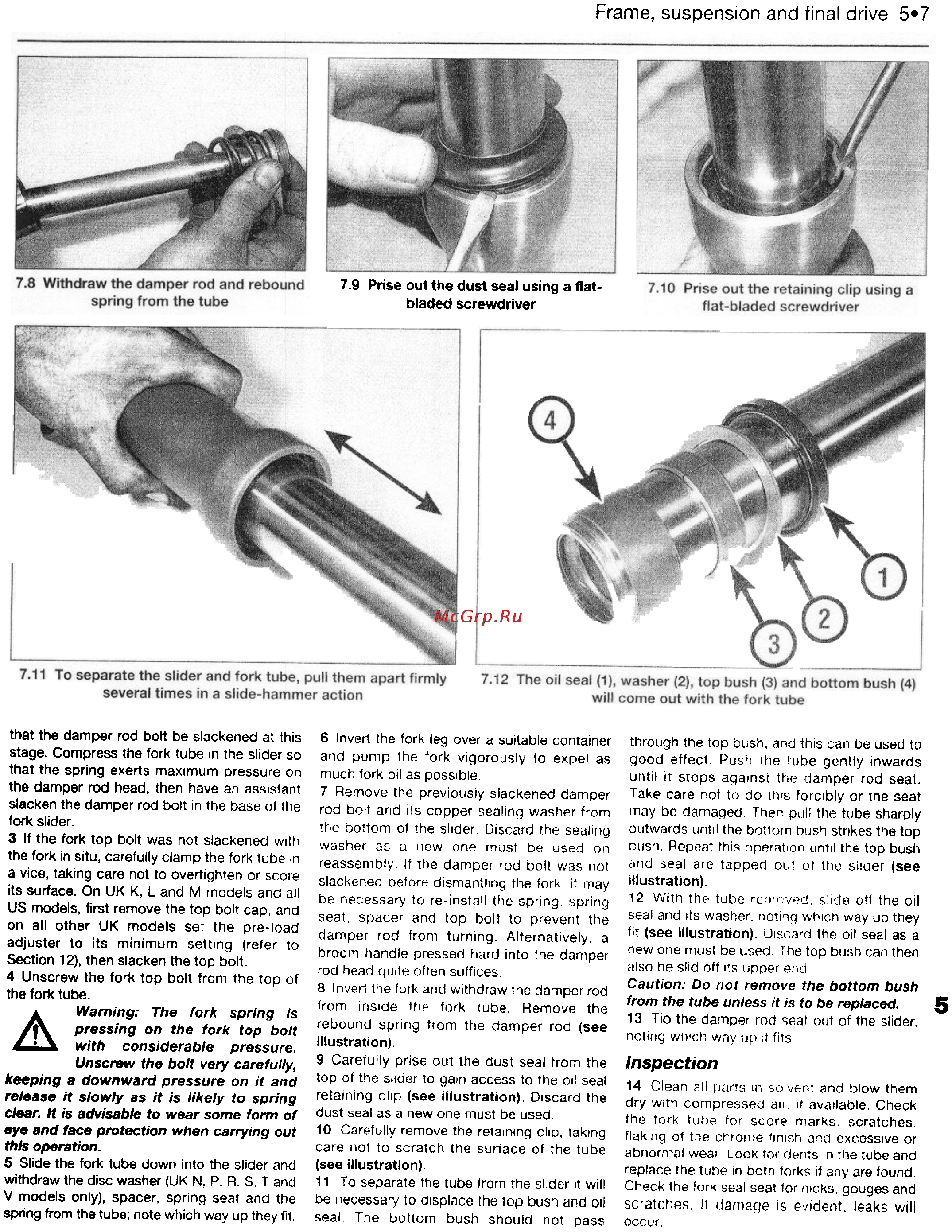 Suzuki GS500E (1989-1997) [122/221] Suspension and final drive 5 7