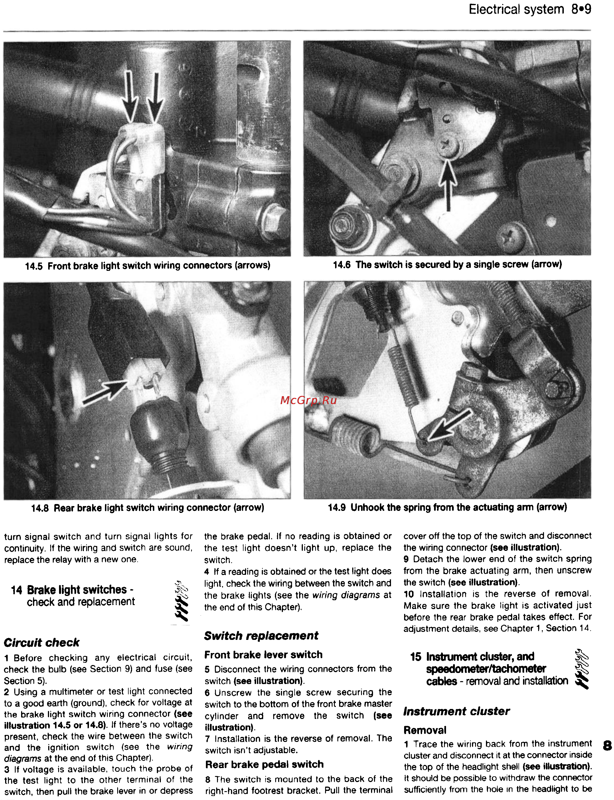 Suzuki GS500E (1989-1997) [166/221] Electrical system 8 9