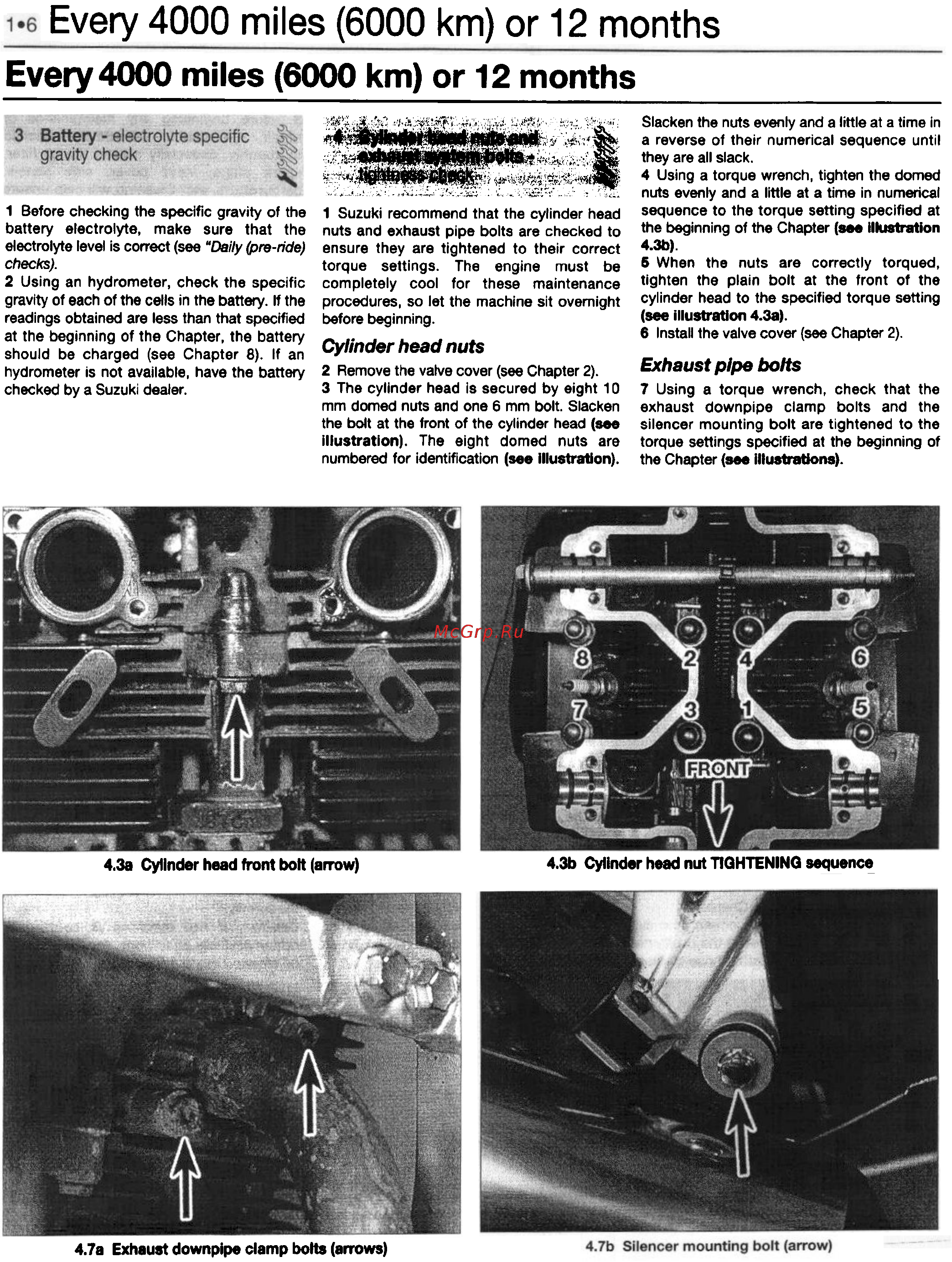 Suzuki GS500E (1989-1997) [19/221] Every 4000 miles 6000 km or 12 months
