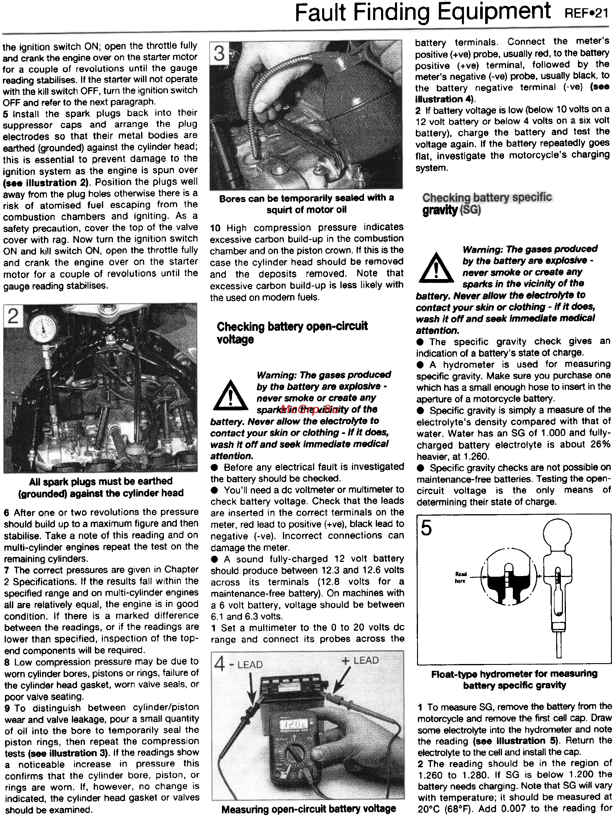 Suzuki GS500E (1989-1997) [208/221] The specific gravity check gives an