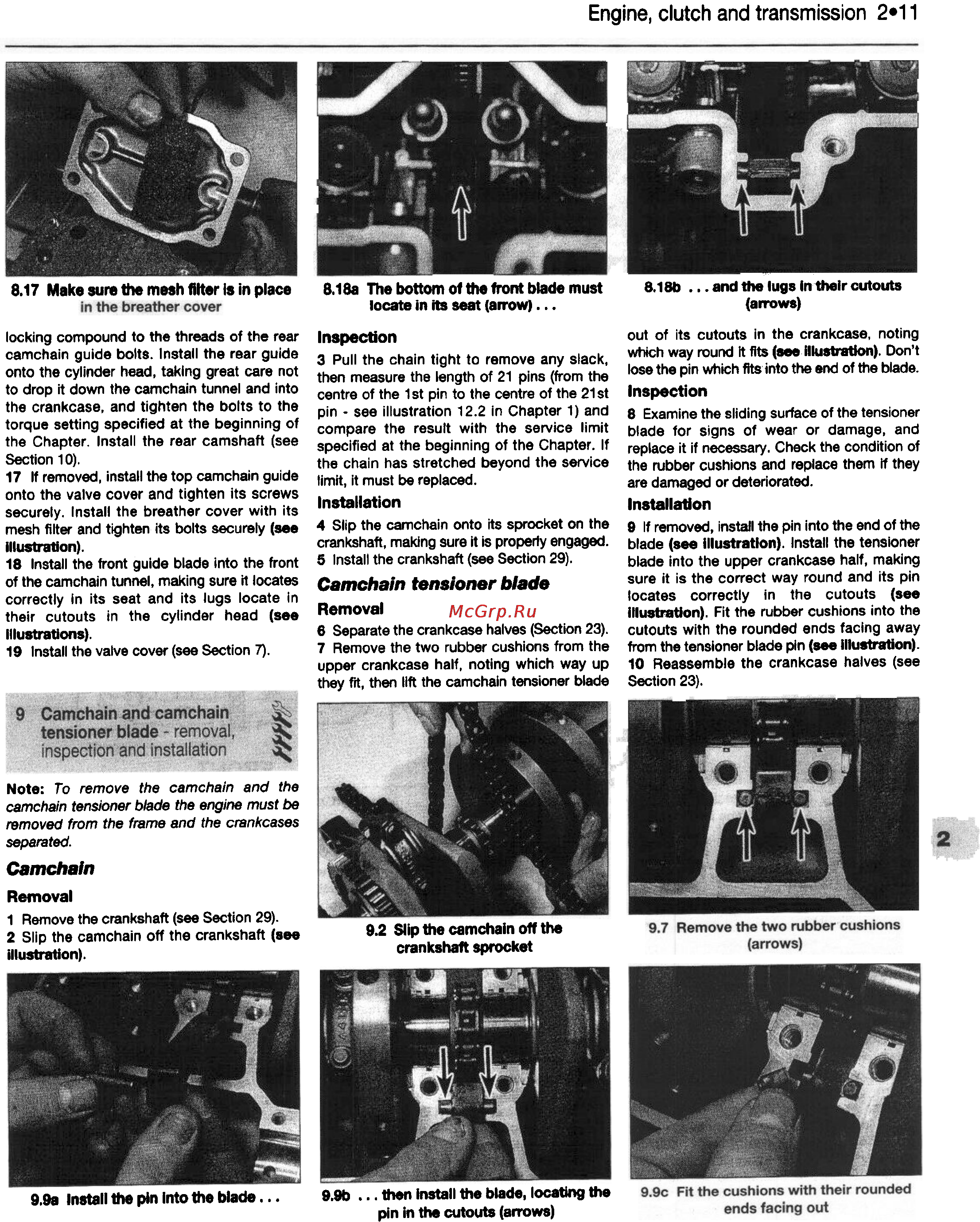 Suzuki GS500E (1989-1997) [46/221] Camchain tensioner blade removal