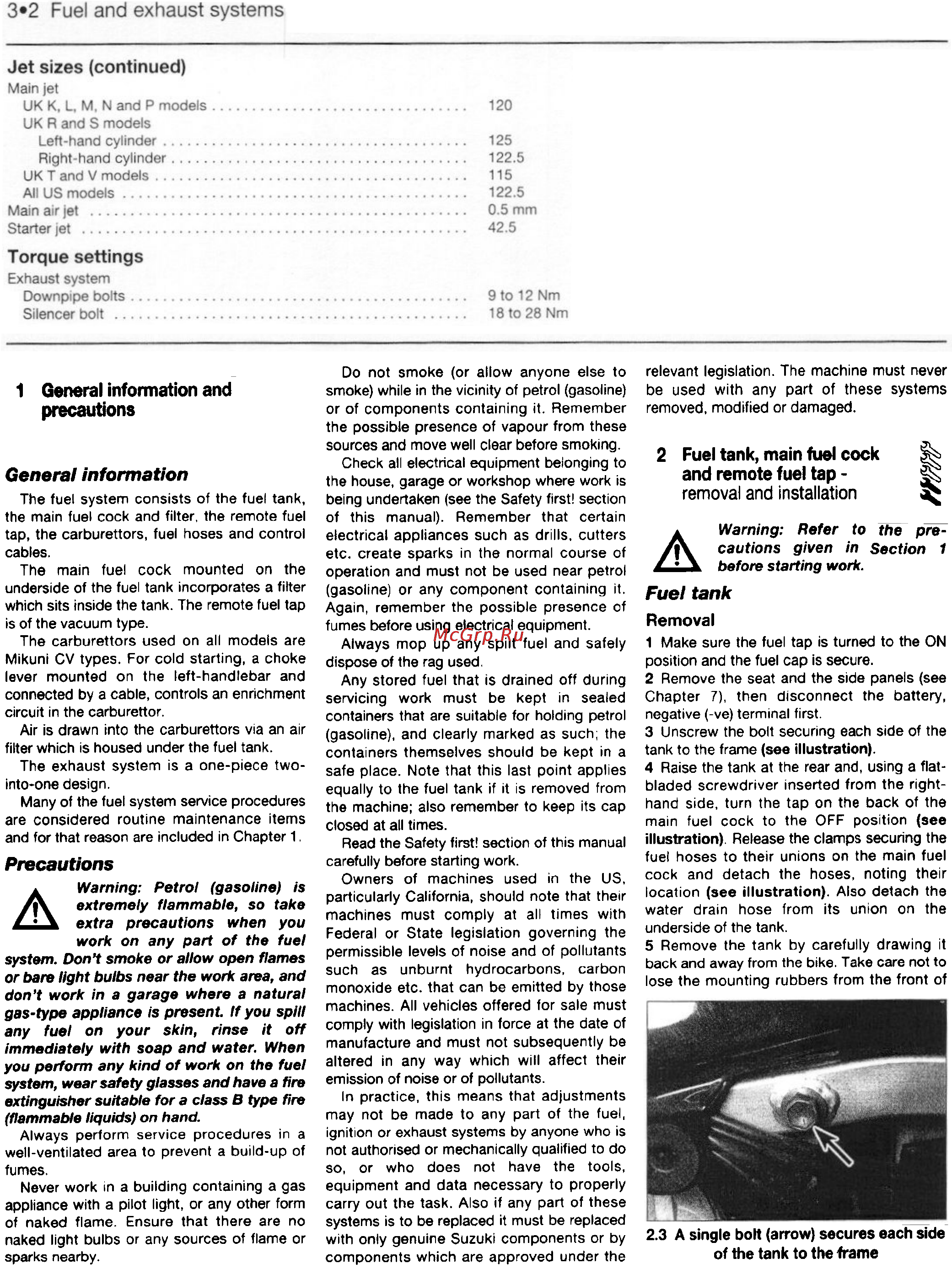 Suzuki GS500E (1989-1997) Инструкция по эксплуатации онлайн [95/221] 114751