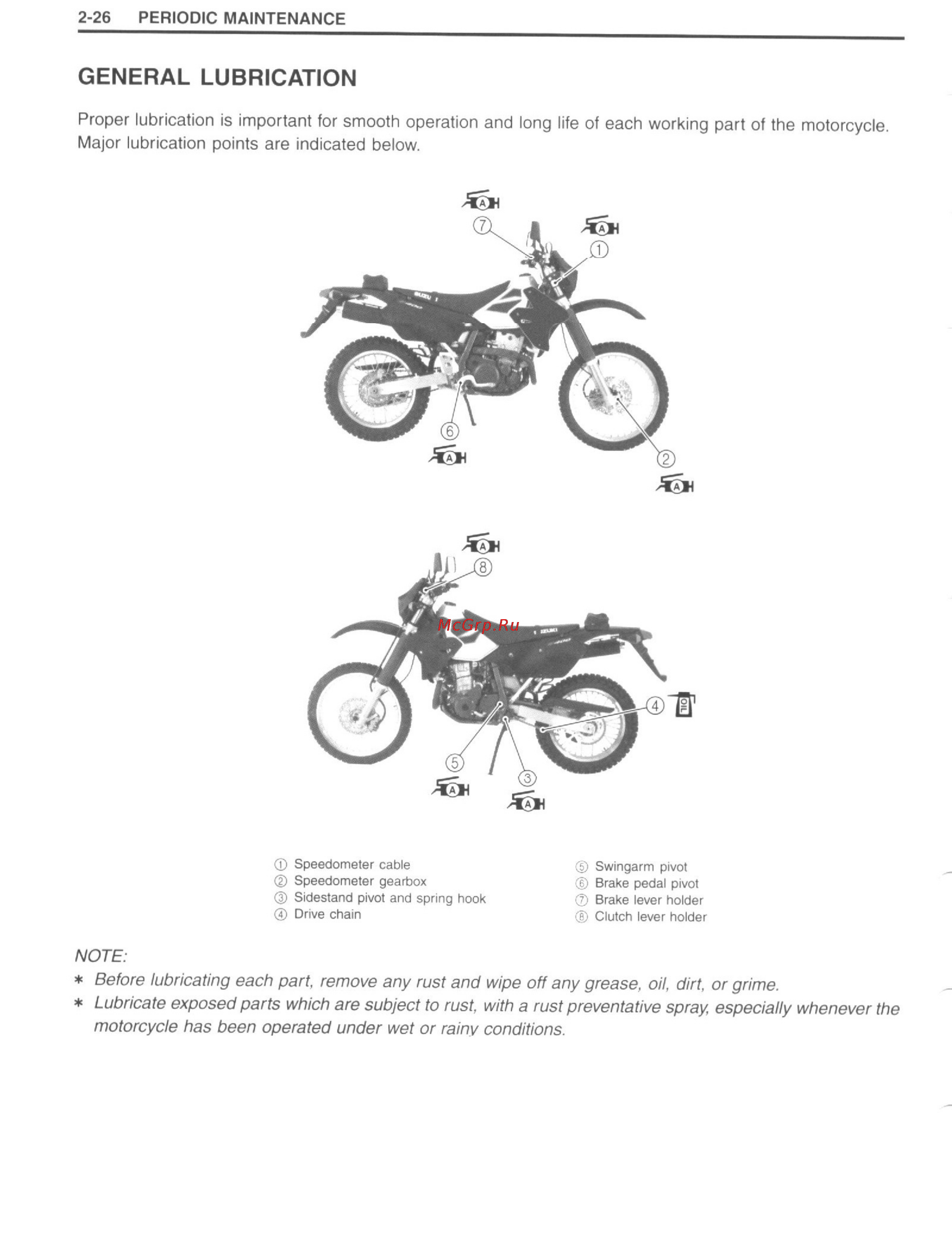Suzuki DRZ400 (2000-2007) Инструкция по эксплуатации онлайн [39/232] 114753