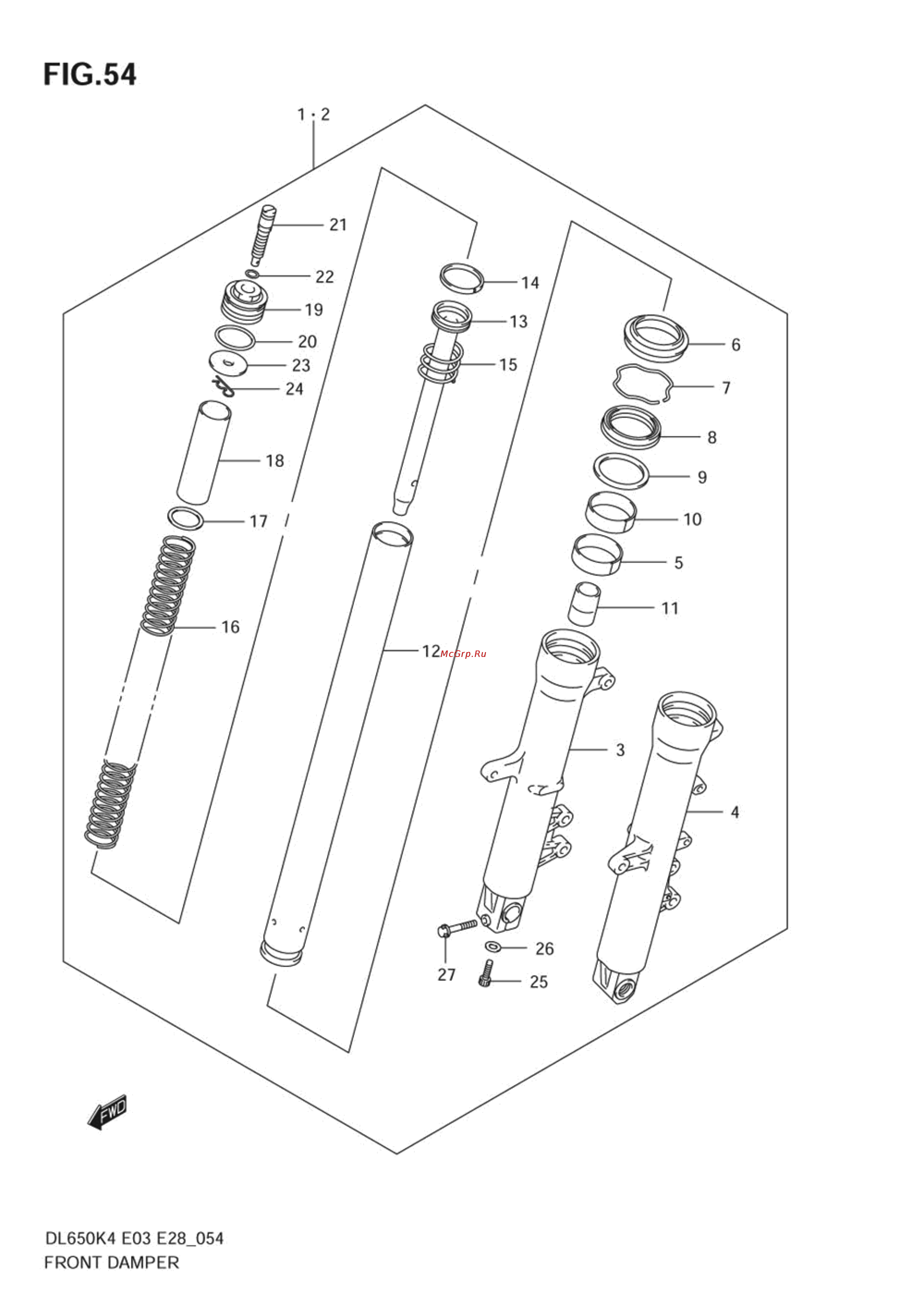 Suzuki DL650 V-STROM (2004) [107/130] Front damper