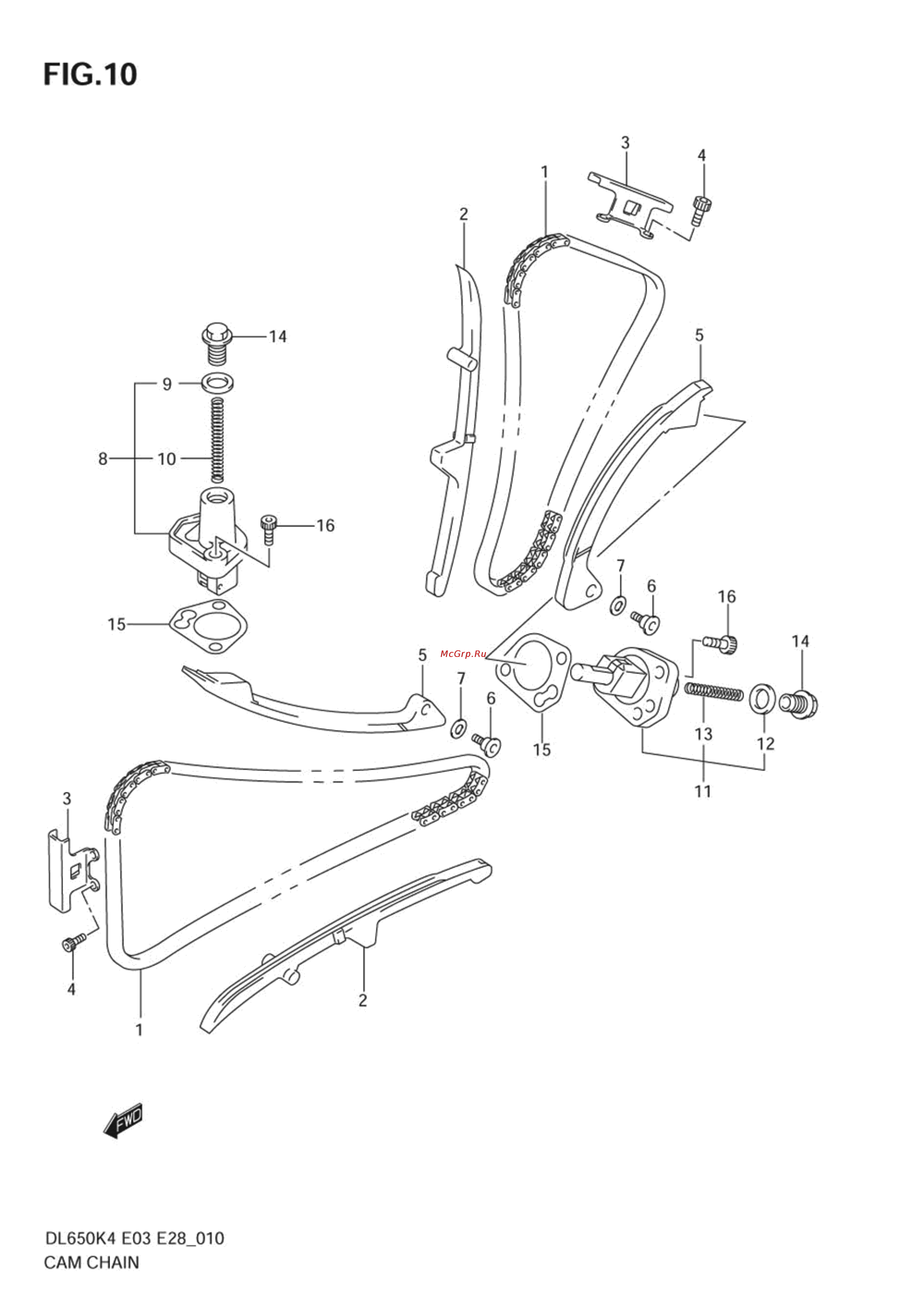 Suzuki DL650 V-STROM (2004) [19/130] Cam chain