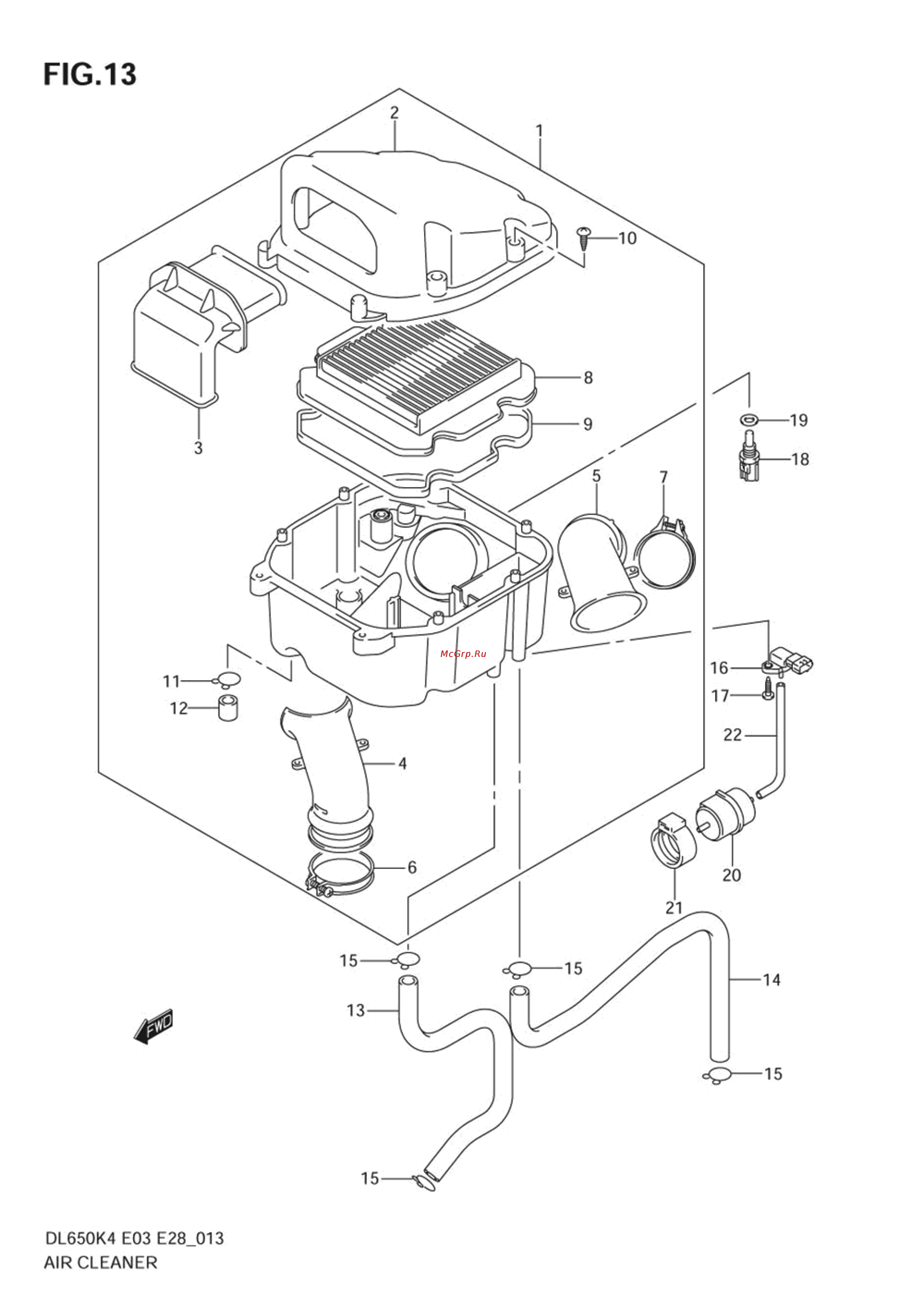 Suzuki DL650 V-STROM (2004) [25/130] Air cleaner