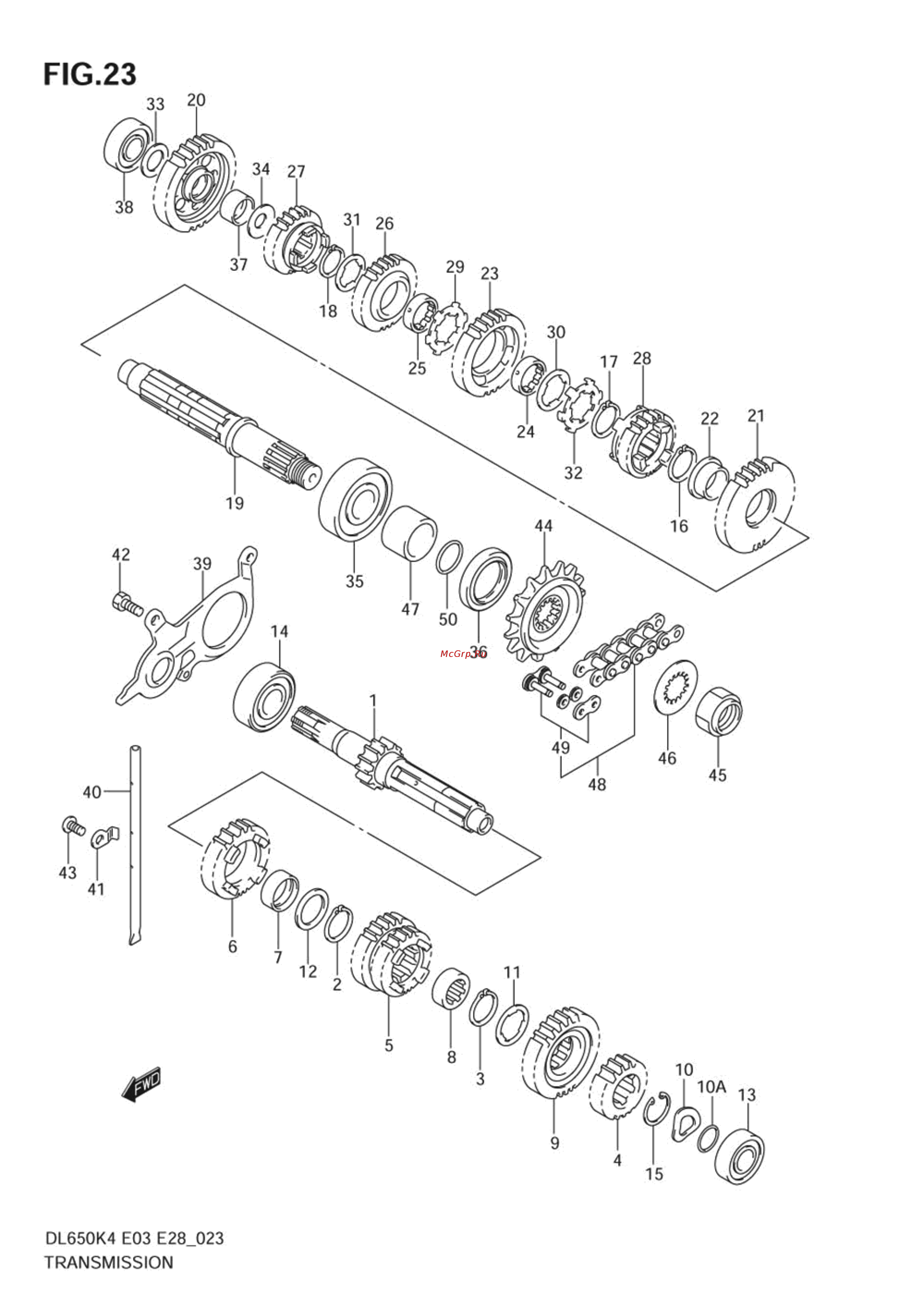 Suzuki DL650 V-STROM (2004) [45/130] Transmission