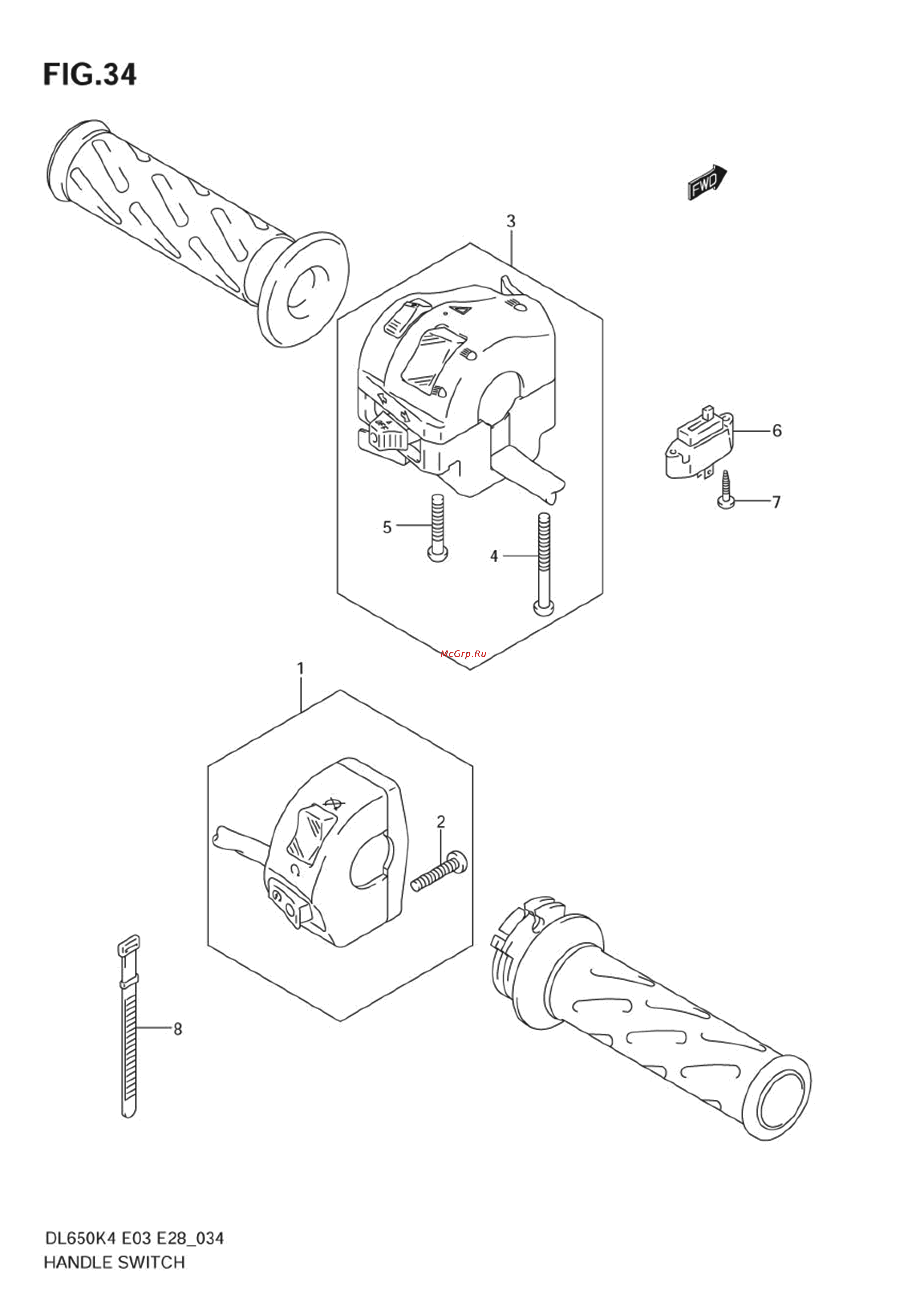 Suzuki DL650 V-STROM (2004) [67/130] Handle switch