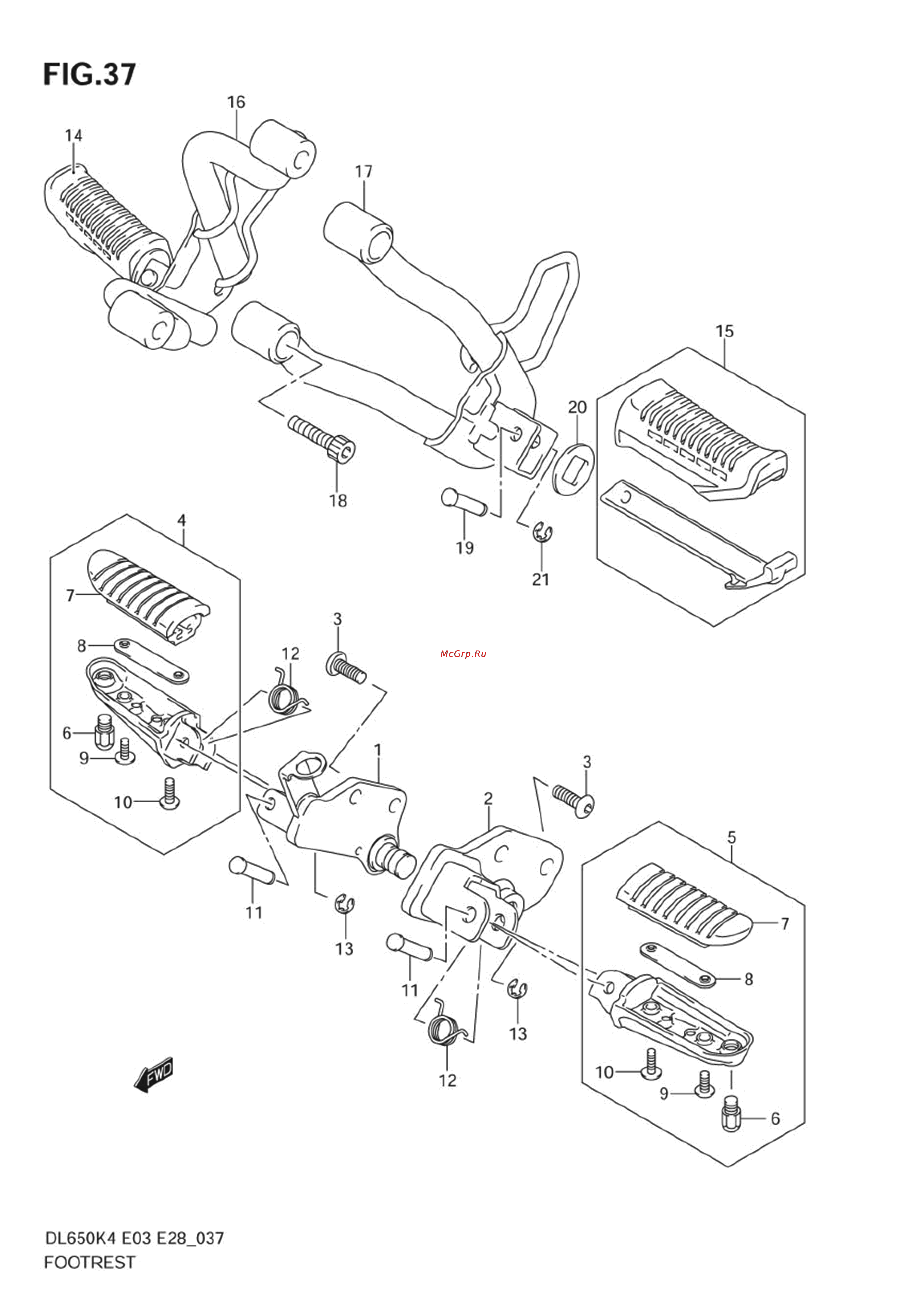 Suzuki DL650 V-STROM (2004) [73/130] Footrest