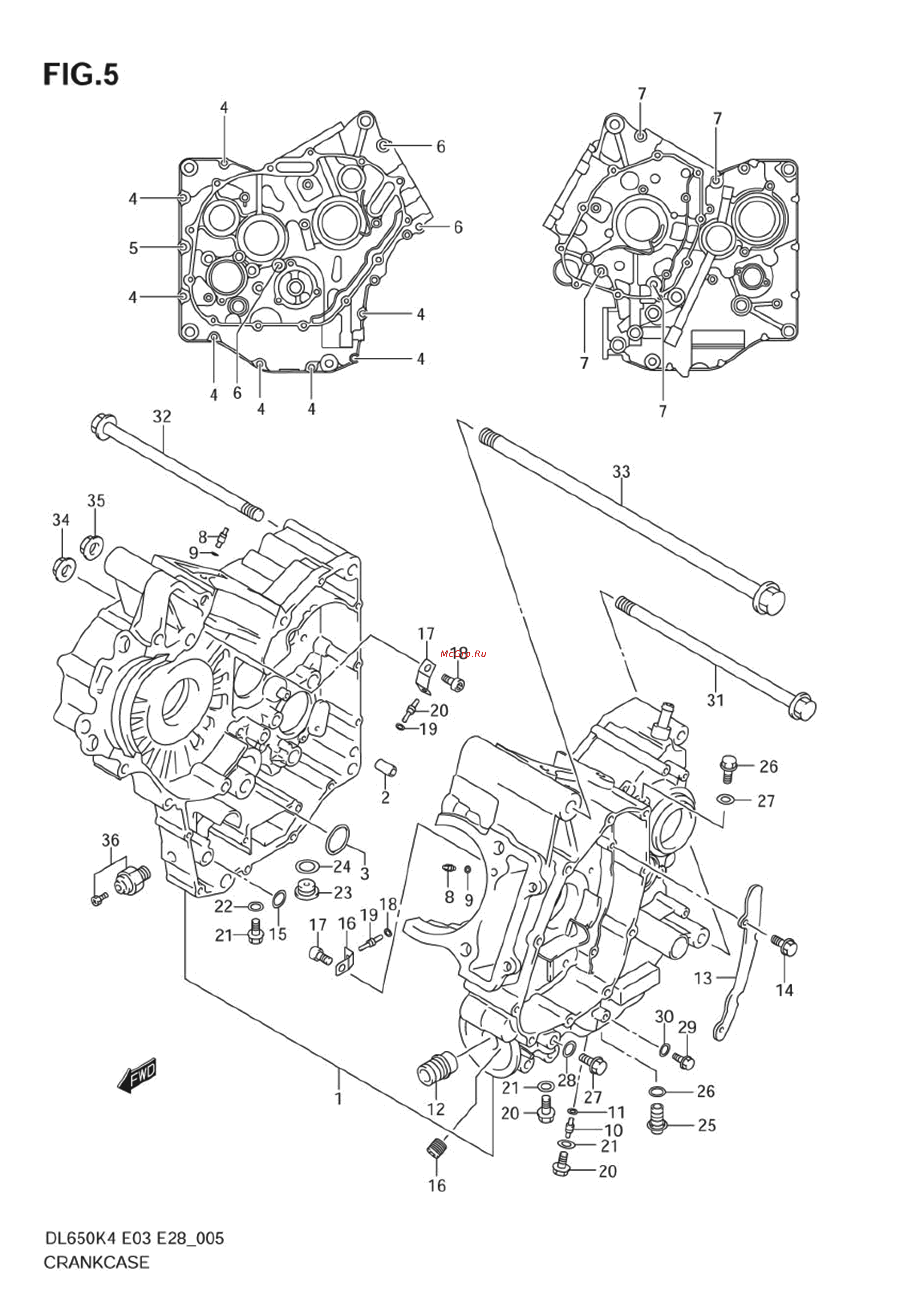 Suzuki DL650 V-STROM (2004) [9/130] Crankcase
