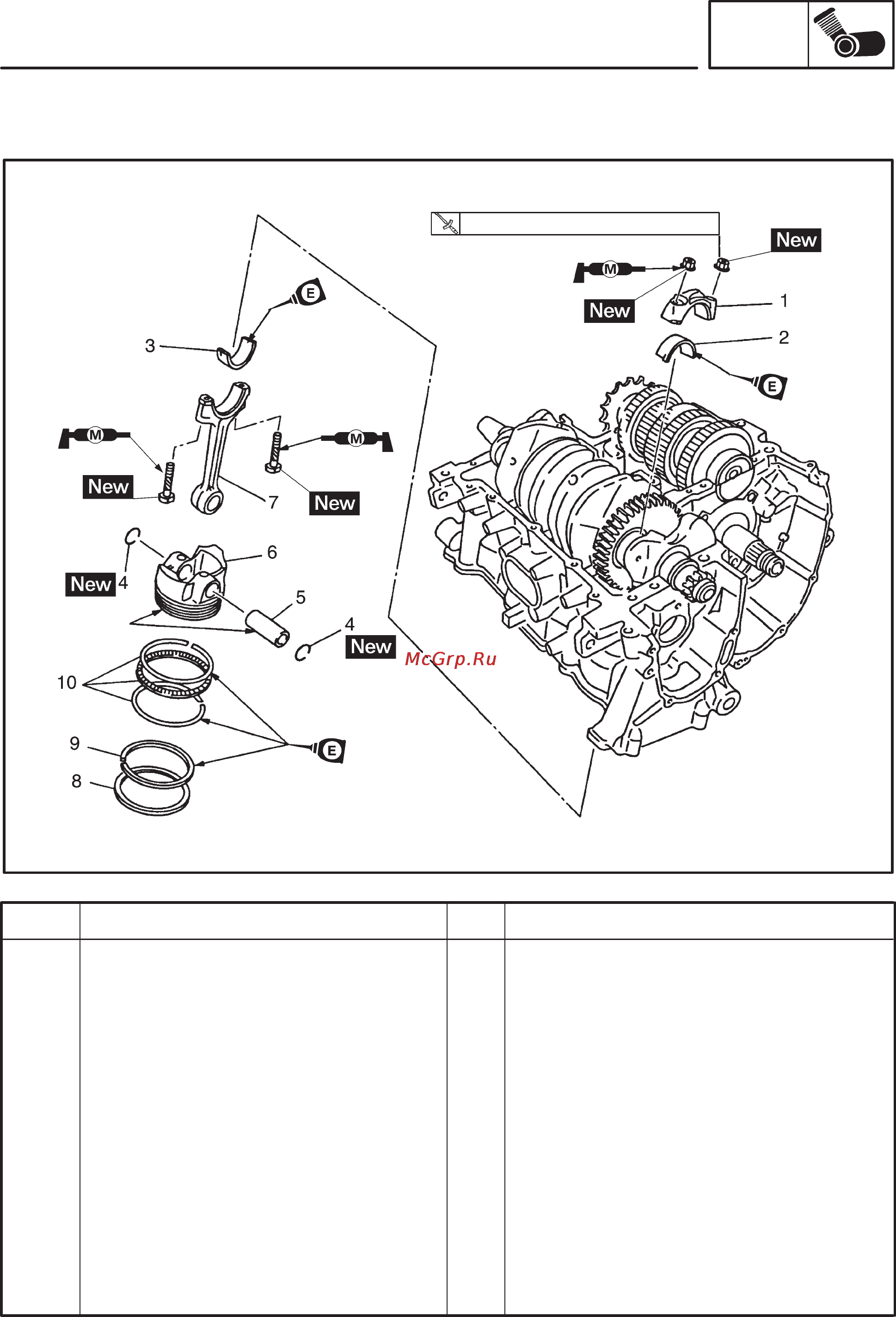 Yamaha YZF-R6 (2003) [291/434] Connecting rods and pistons