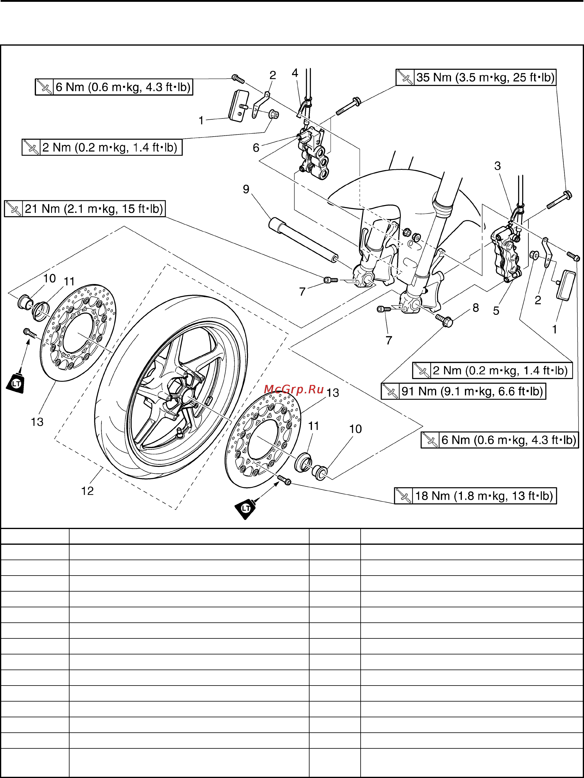 Yamaha YZF-R1 (2006) [135/426] Front wheel