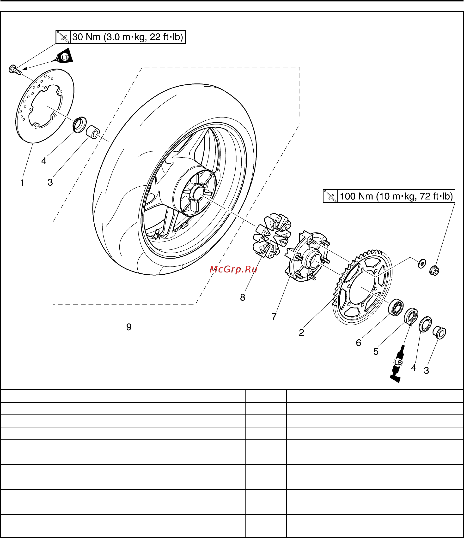Yamaha YZF-R1 (2006) [141/426] Rear wheel