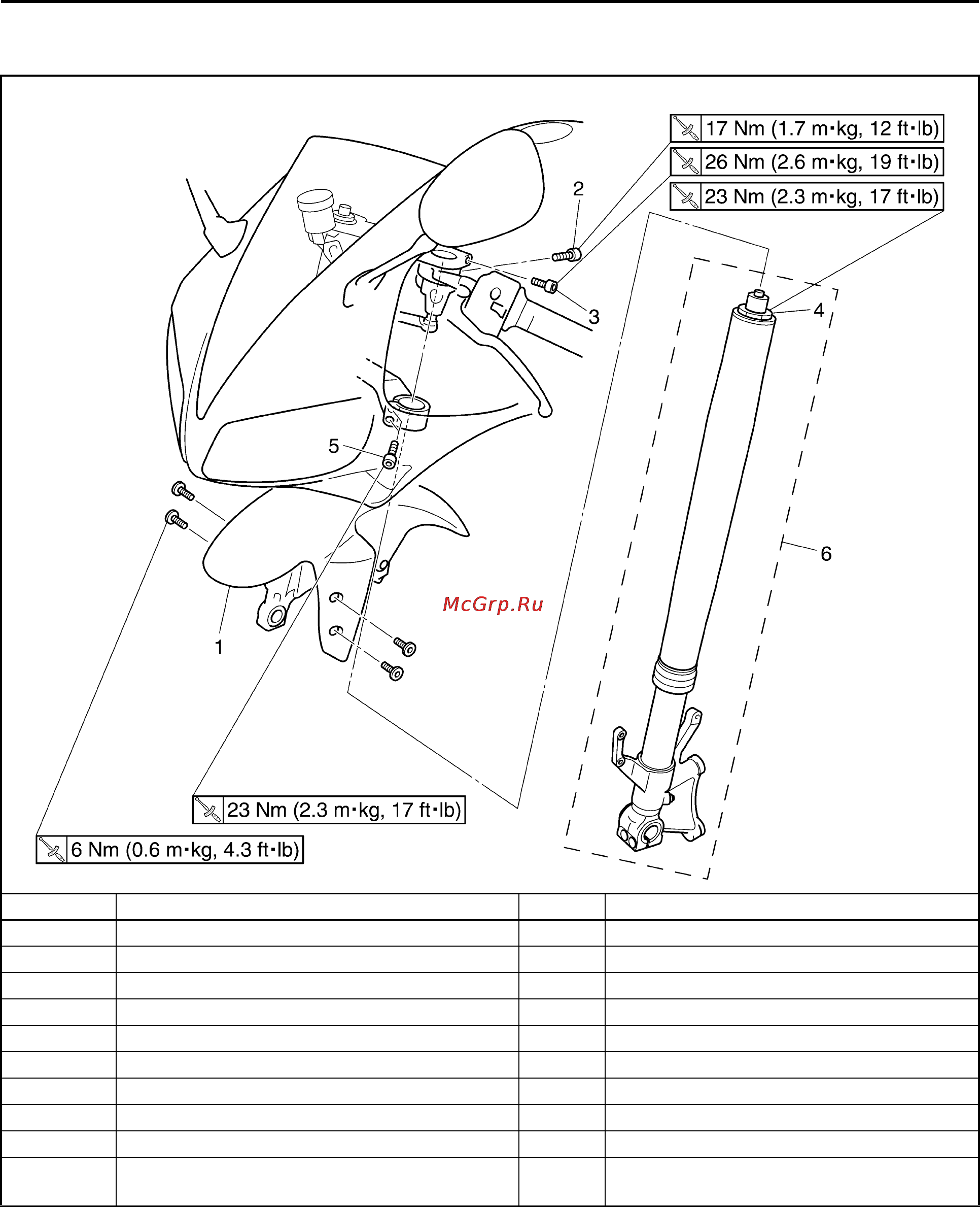 Yamaha YZF-R1 (2006) [176/426] Front fork