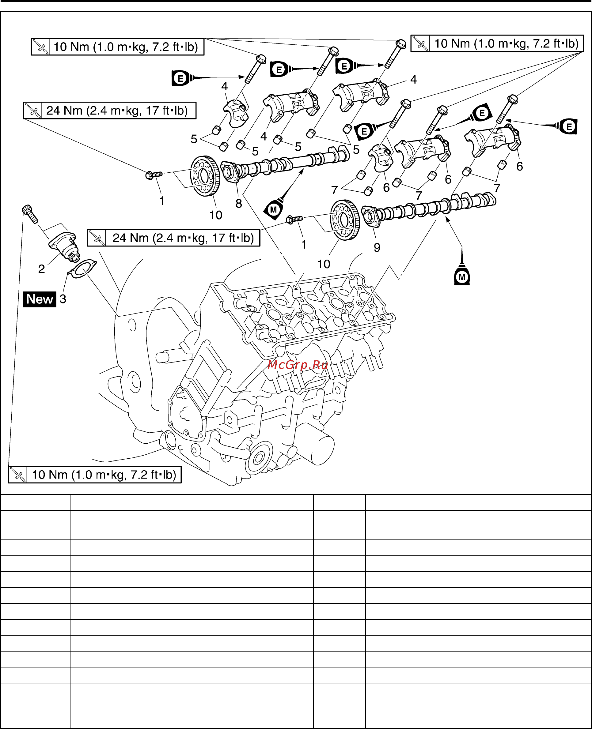Yamaha YZF-R1 (2006) [213/426] Camshafts