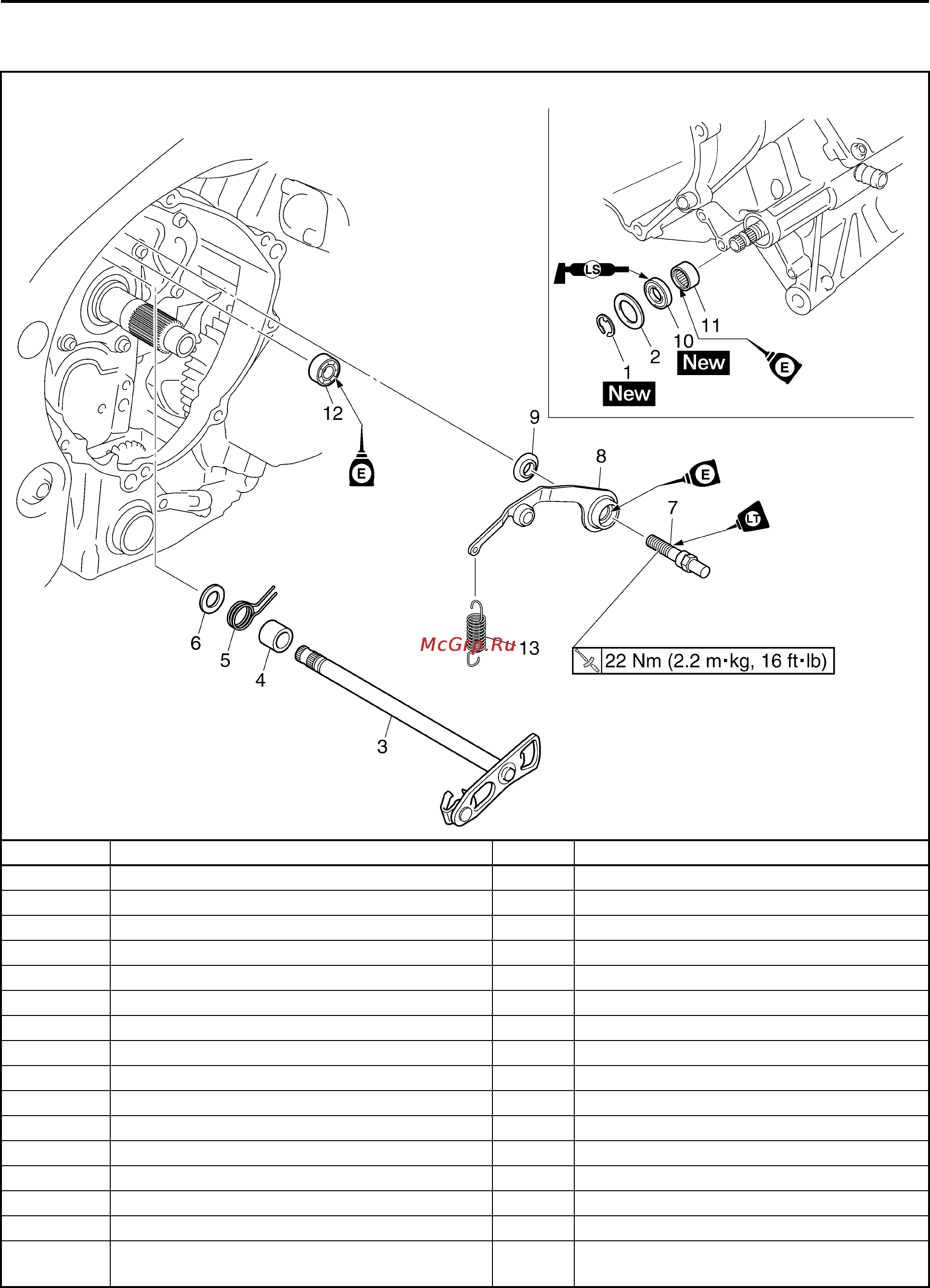 Yamaha YZF-R1 (2006) [257/426] Shift shaft