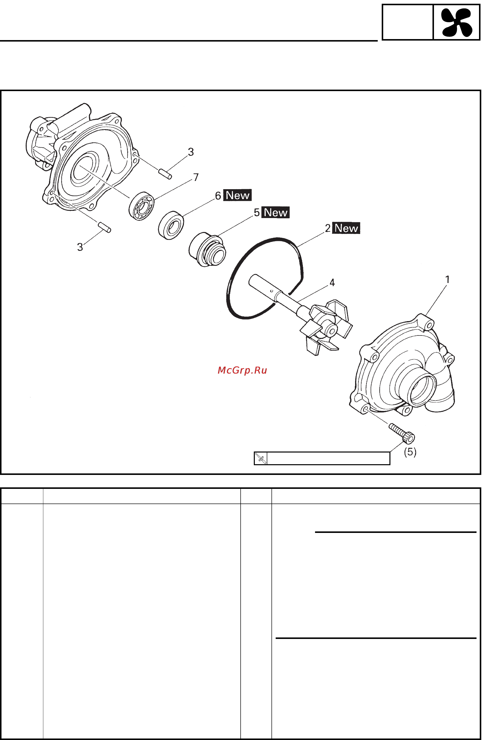 Yamaha YZF-R1 (2002) [337/439] Water pump