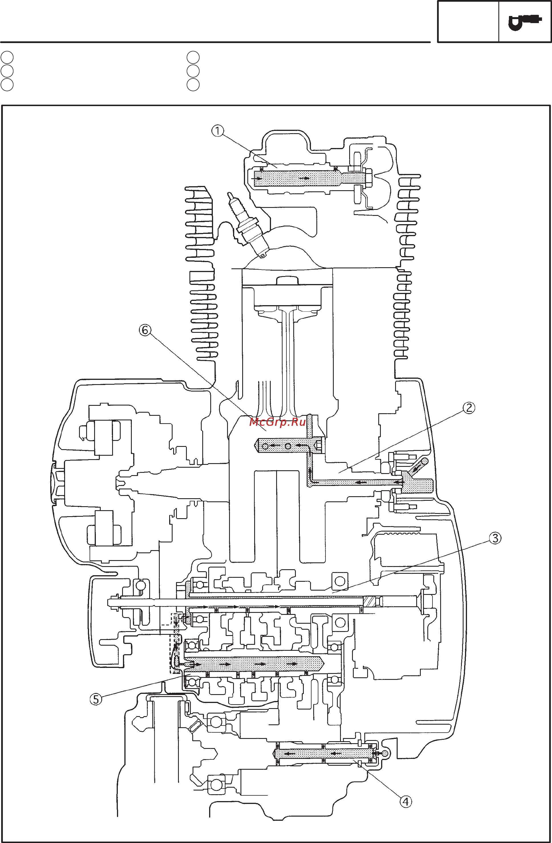 Yamaha DRAG STAR XVS1100 (1999) [43/355] Lubrication diagrams