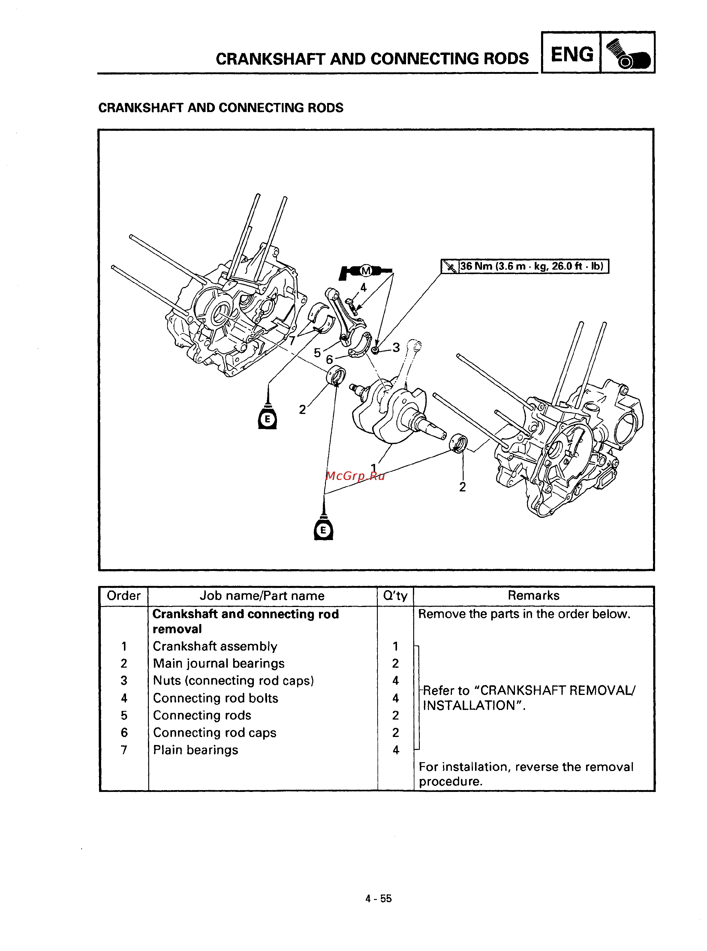 Yamaha DRAG STAR XVS650 (1997) [162/360] Crankshaft and connecting rods