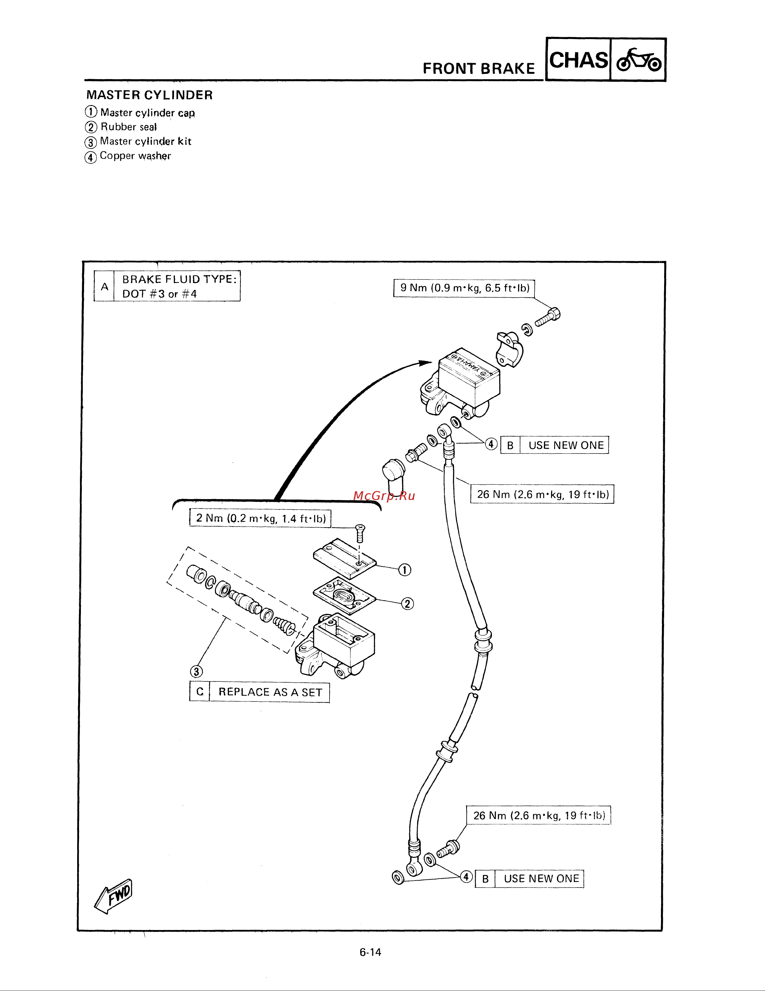 Yamaha XV250 (1994) [196/291] Front brake