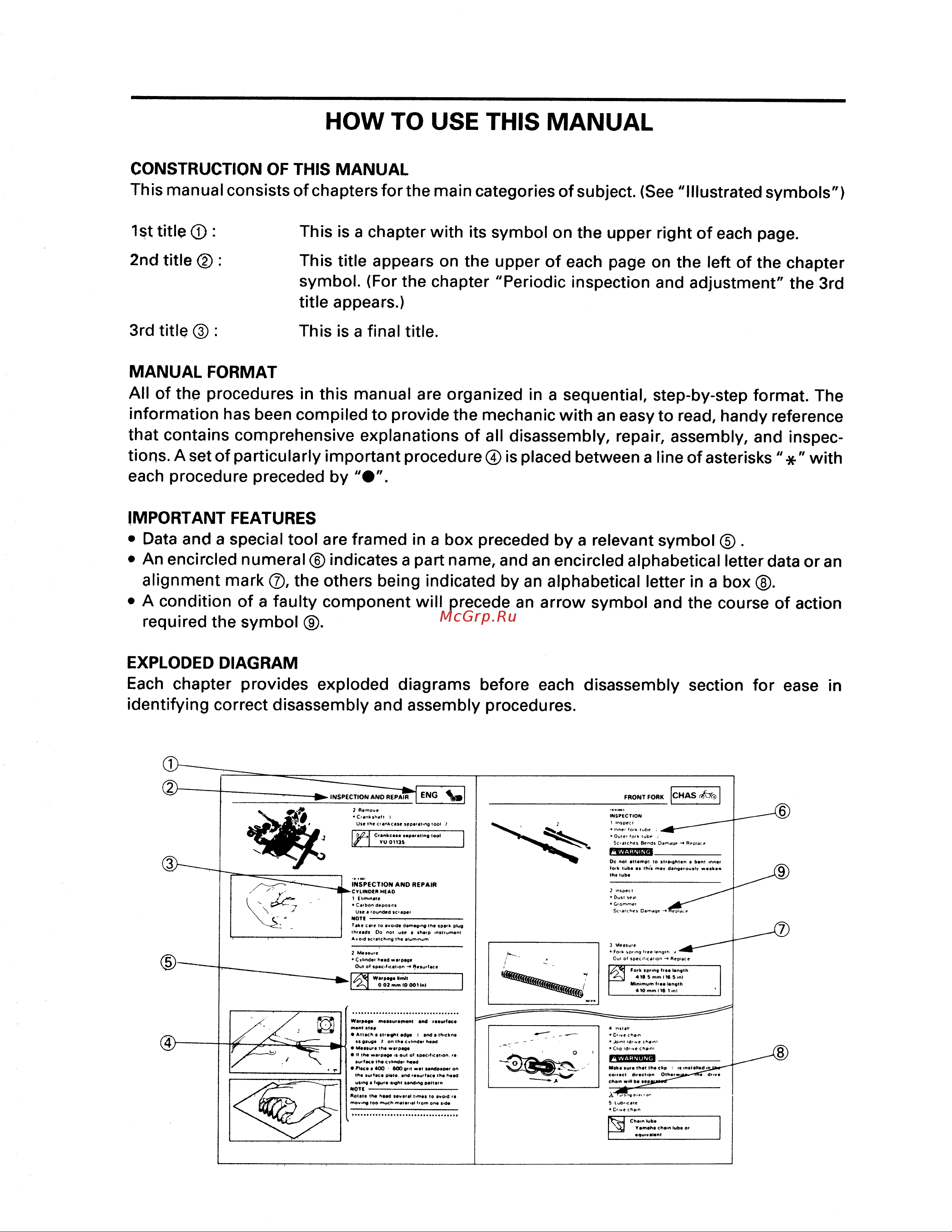 Yamaha XV250 (1994) [5/291] How to use this manual