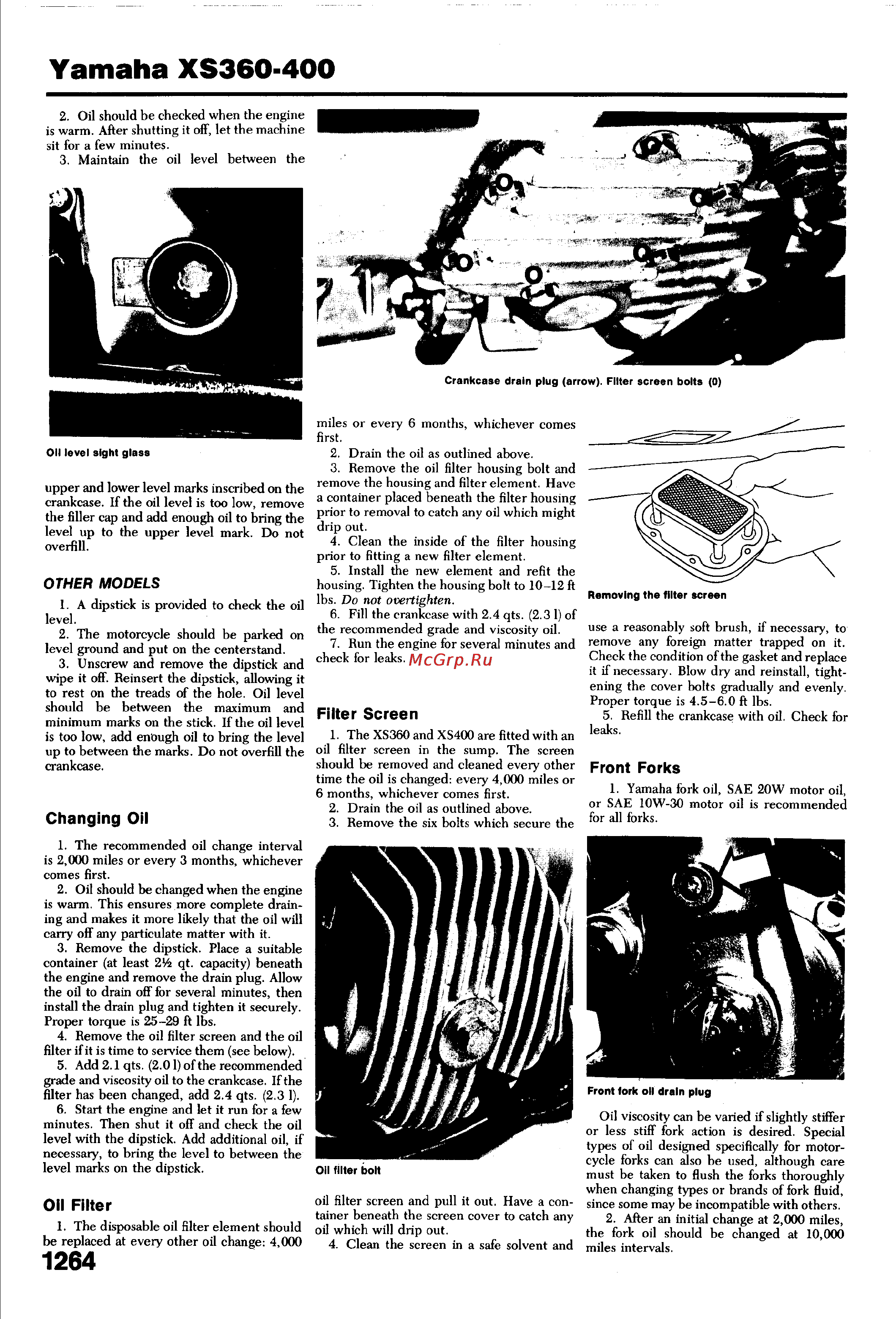 Yamaha XS400 (1976-1982) [2/34] Changing oil