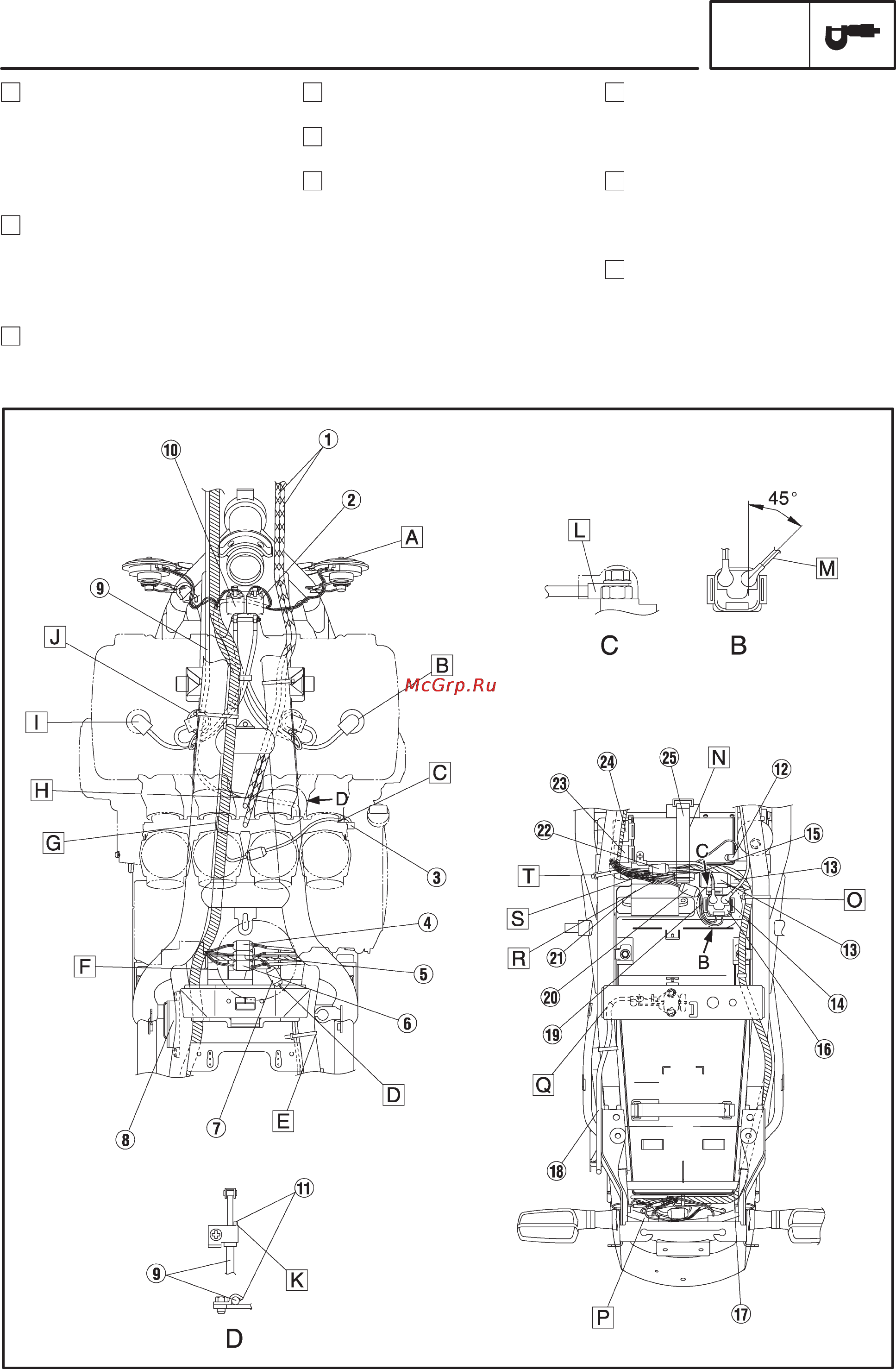 Yamaha XJR1300 (P) (2002) [23/44] Cable routing