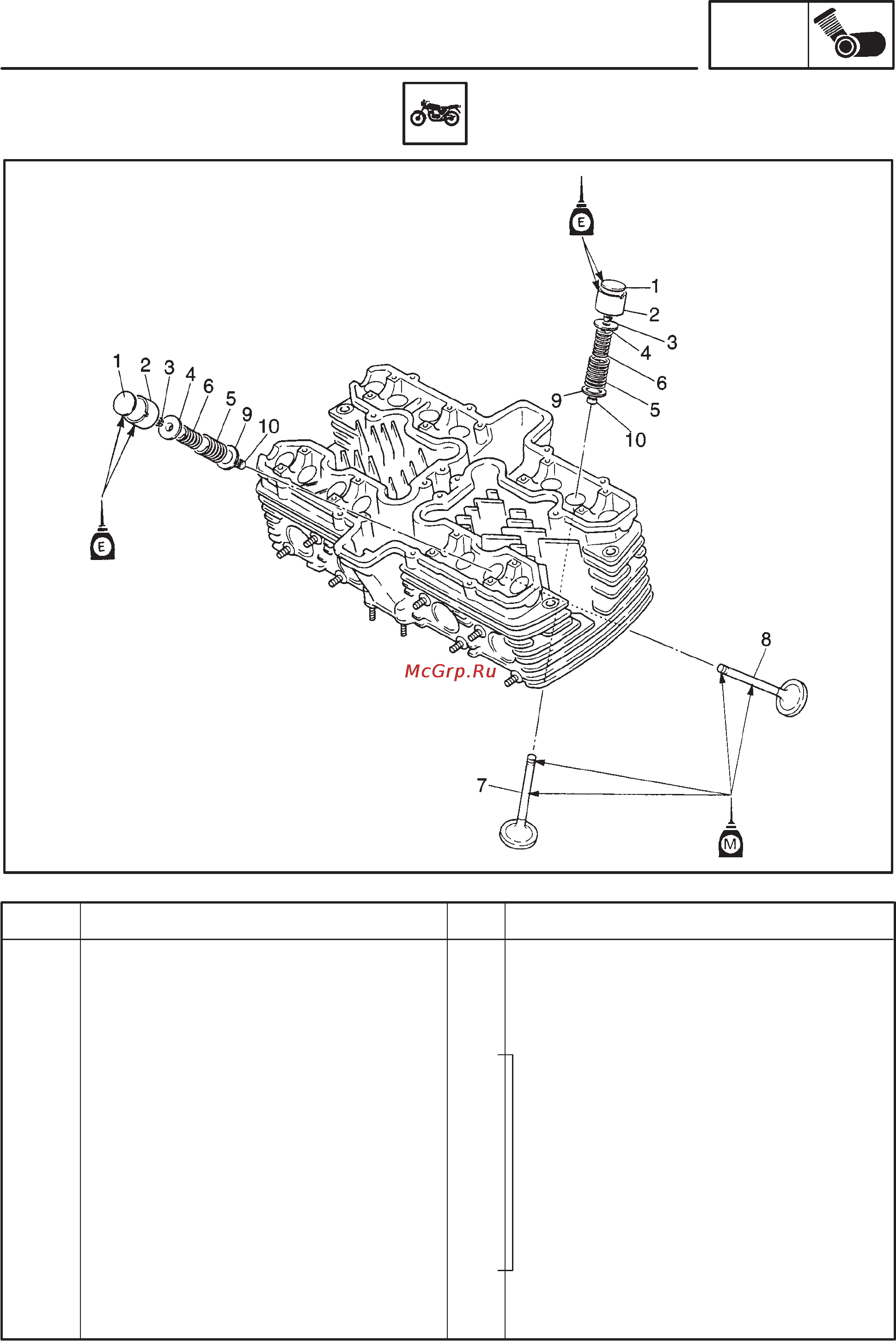 Yamaha XJR1300 (L) (1999) [134/346] Valves and valve springs