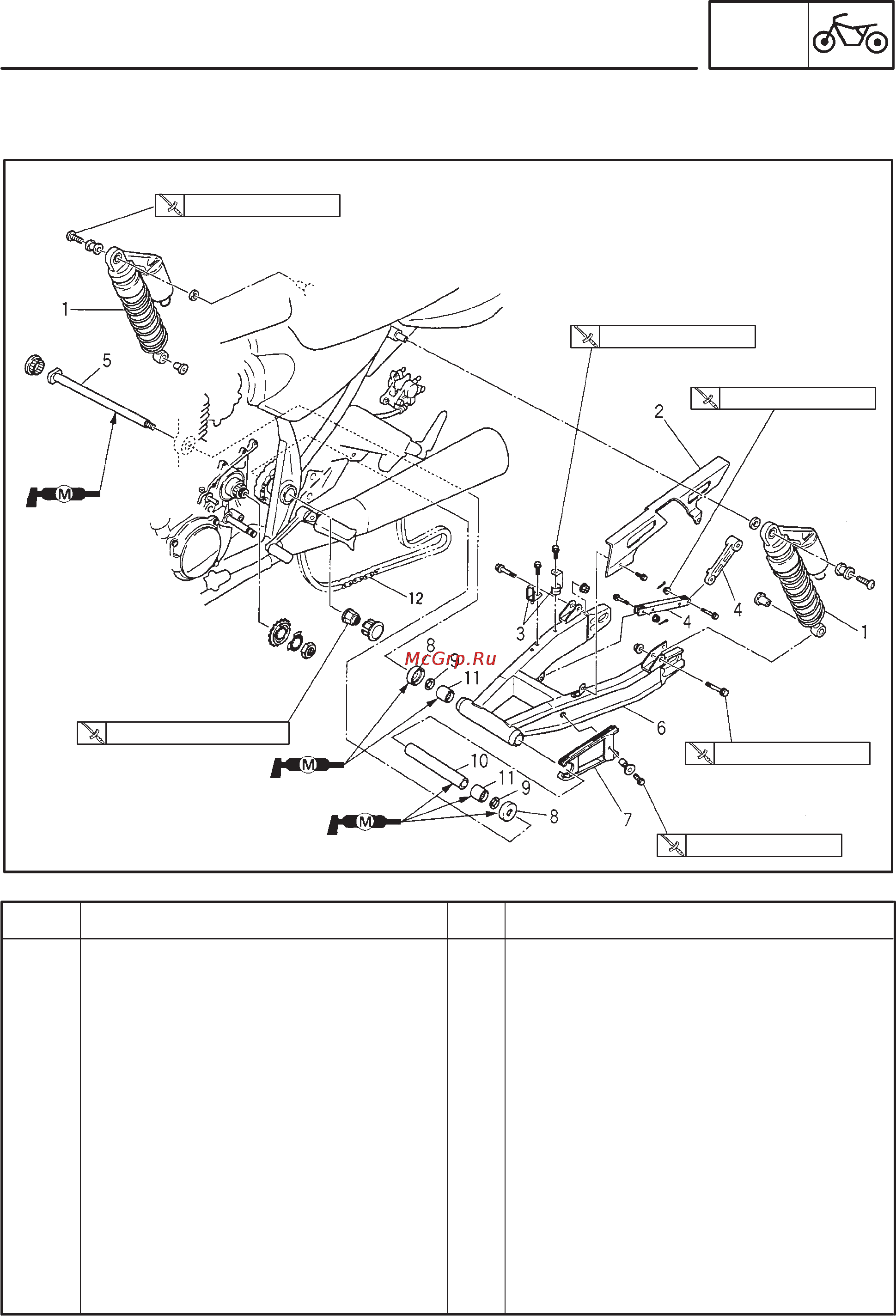Yamaha XJR1300 (L) (1999) [281/346] Rear shock absorber swingarm and drive chain