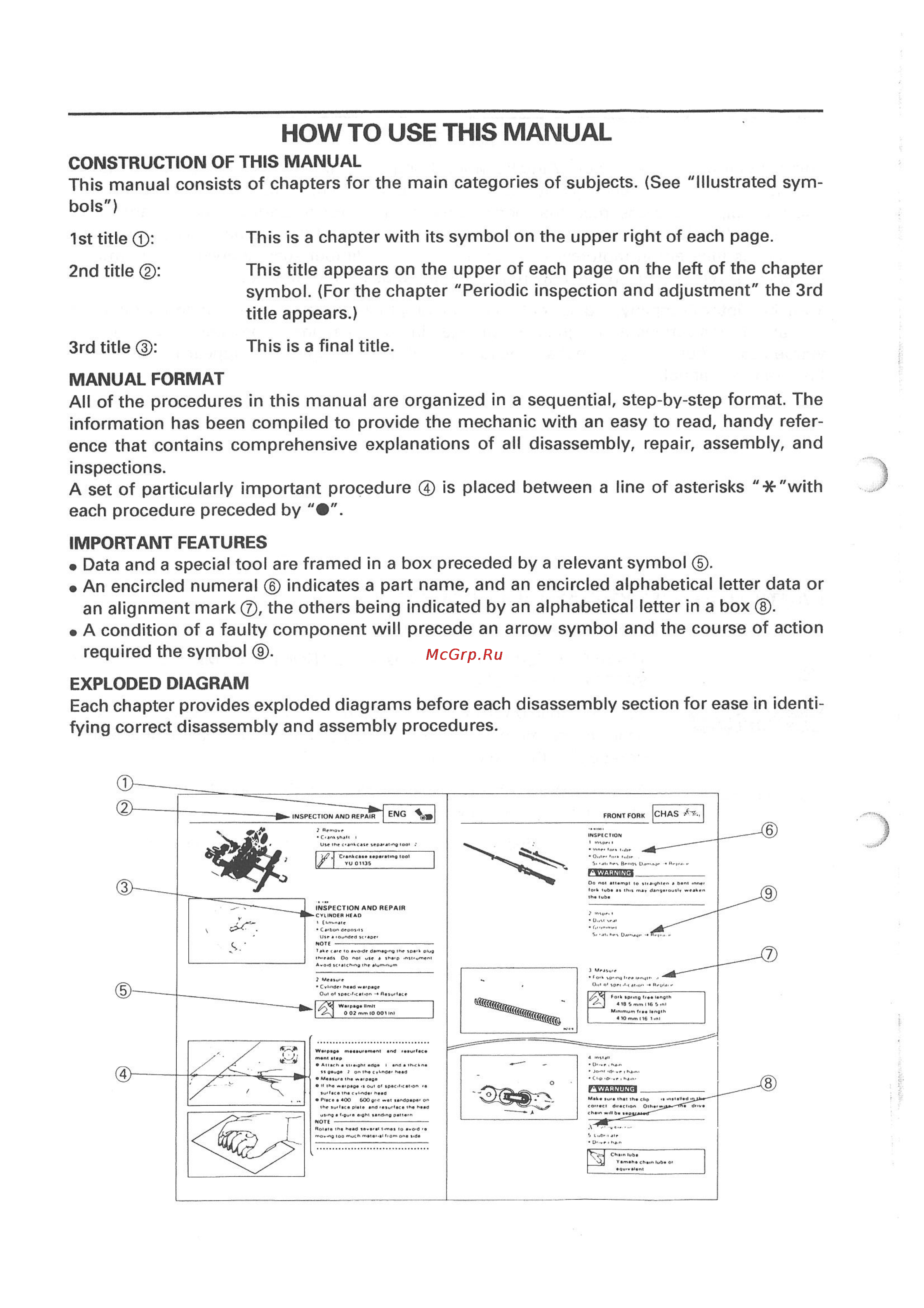 Yamaha XJ900S (G) (1995) [4/352] How to use this manual