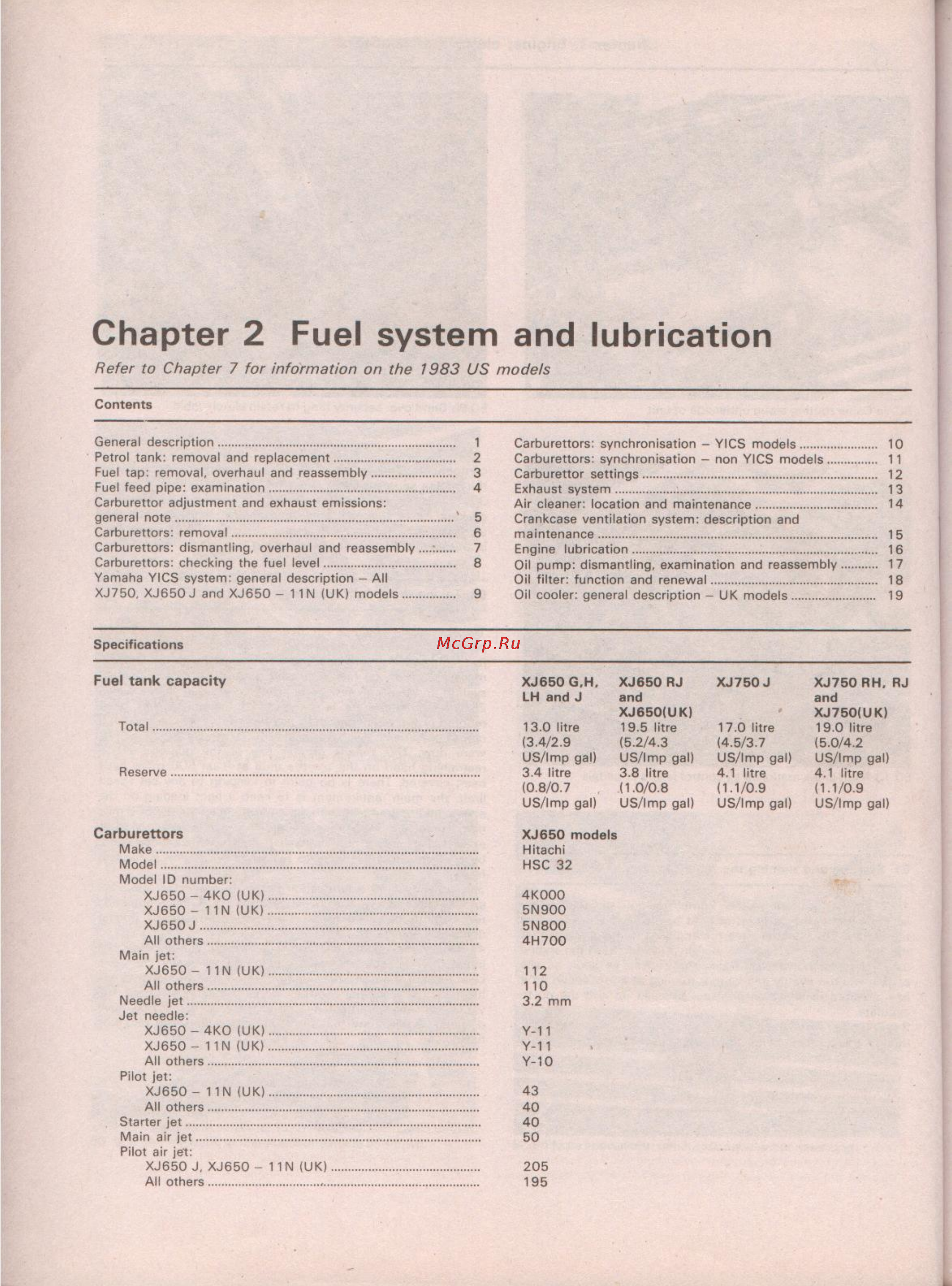 Yamaha XJ650 (1980-1984) [114/277] _fuel system_lubrication