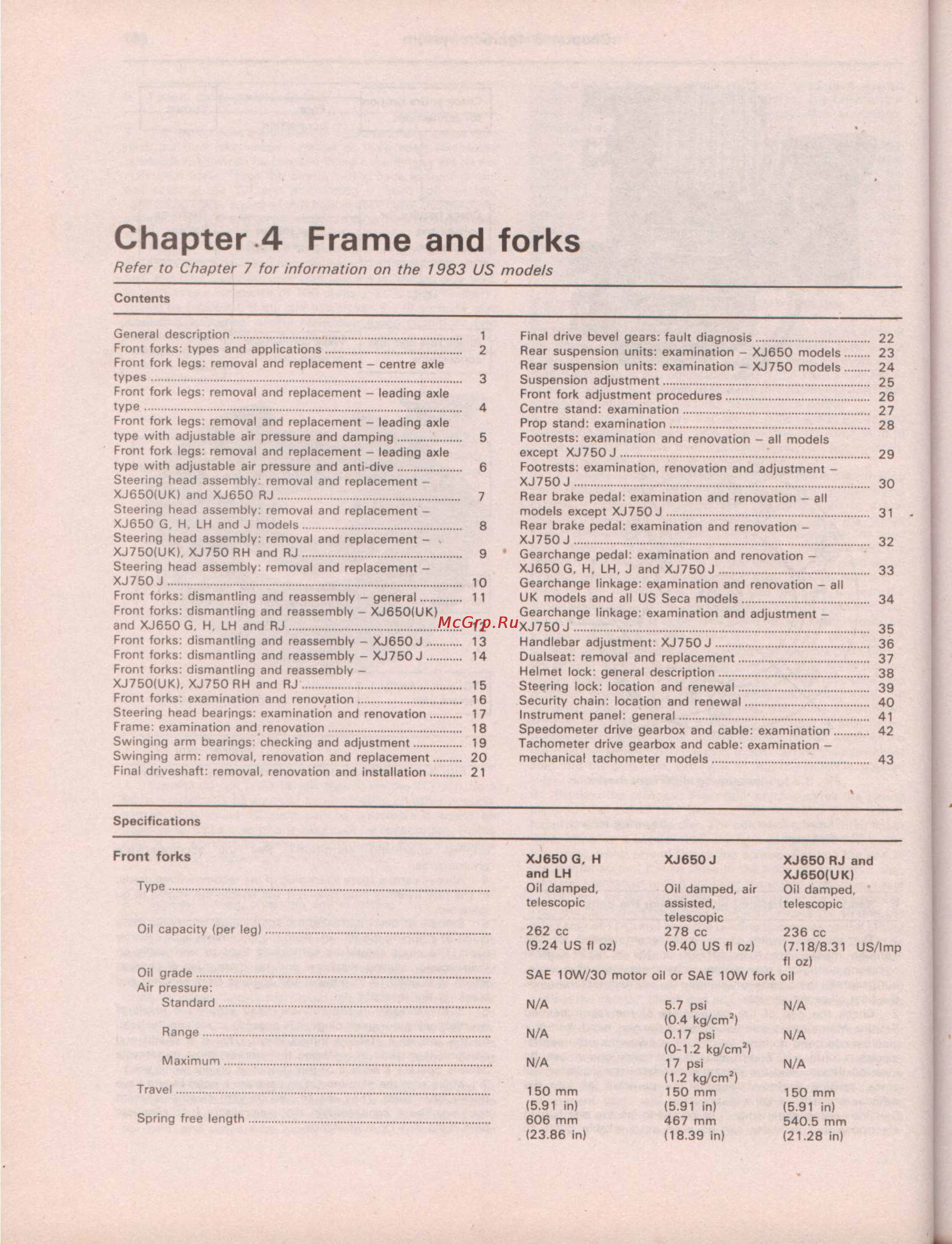 Yamaha XJ750 (1980-1984) [148/277] _frame and forks
