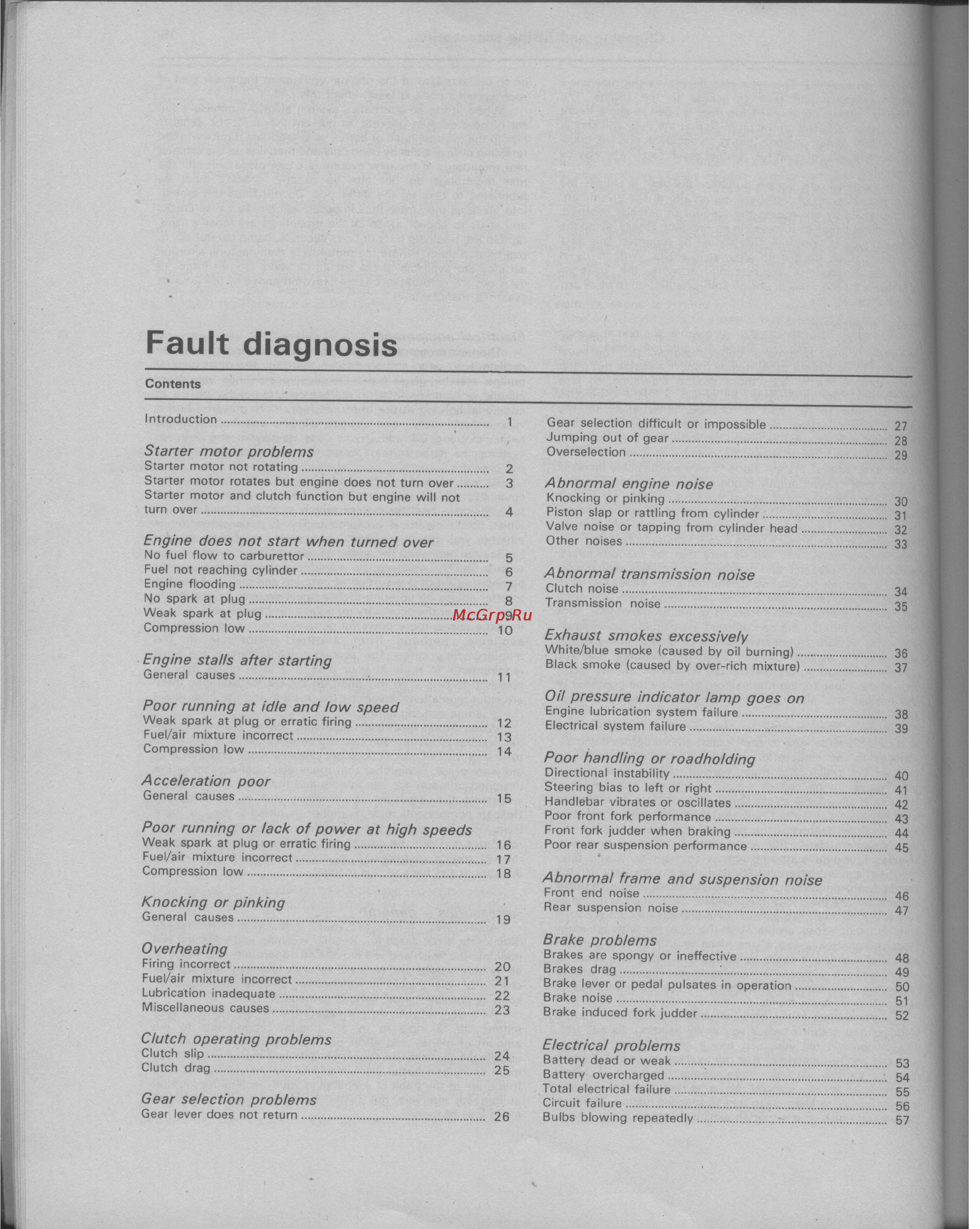 Yamaha XJ650 (1980-1984) [16/277] Fault diagnosis