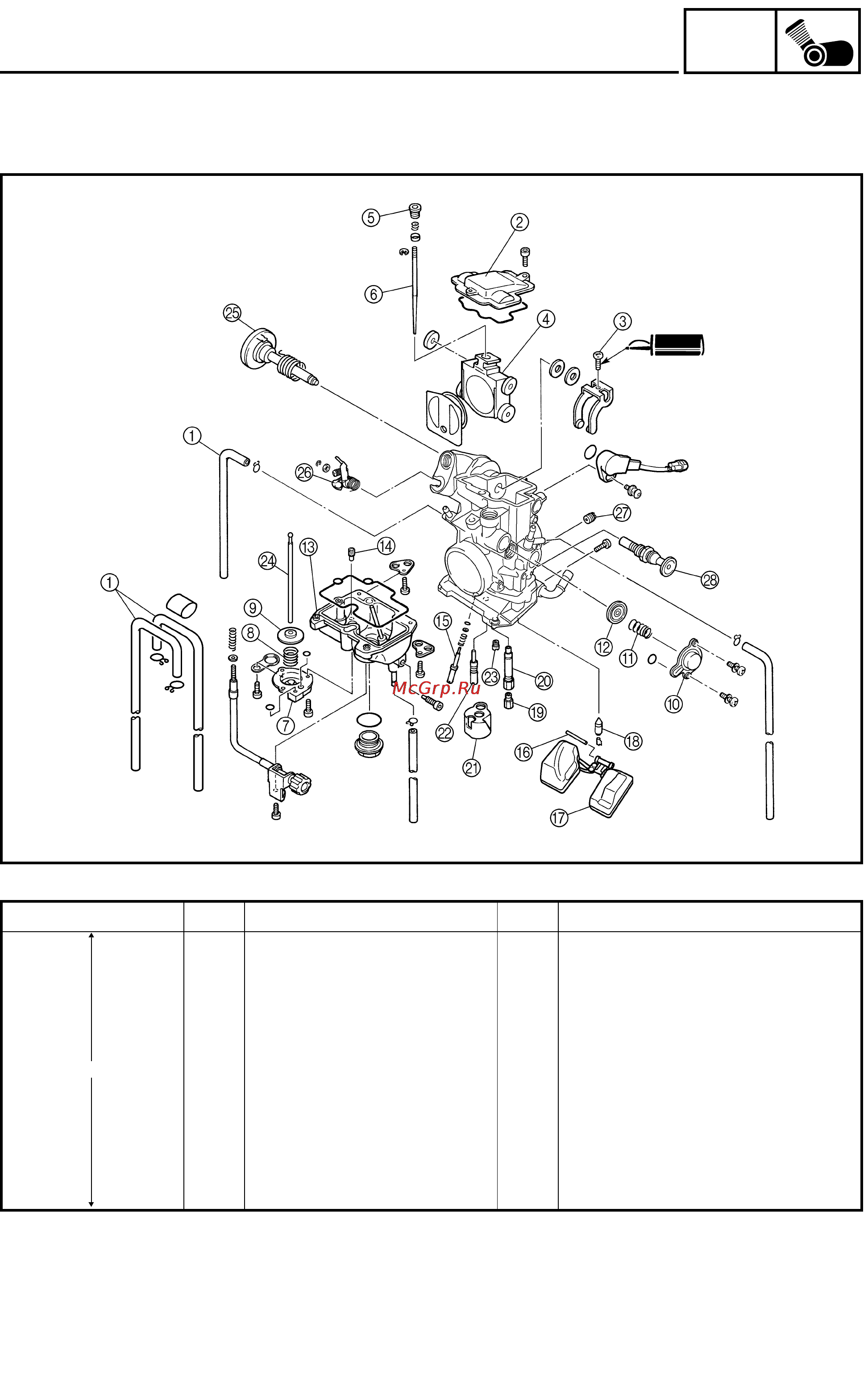 Yamaha WR250FR (2002) [132/343] Carburetor