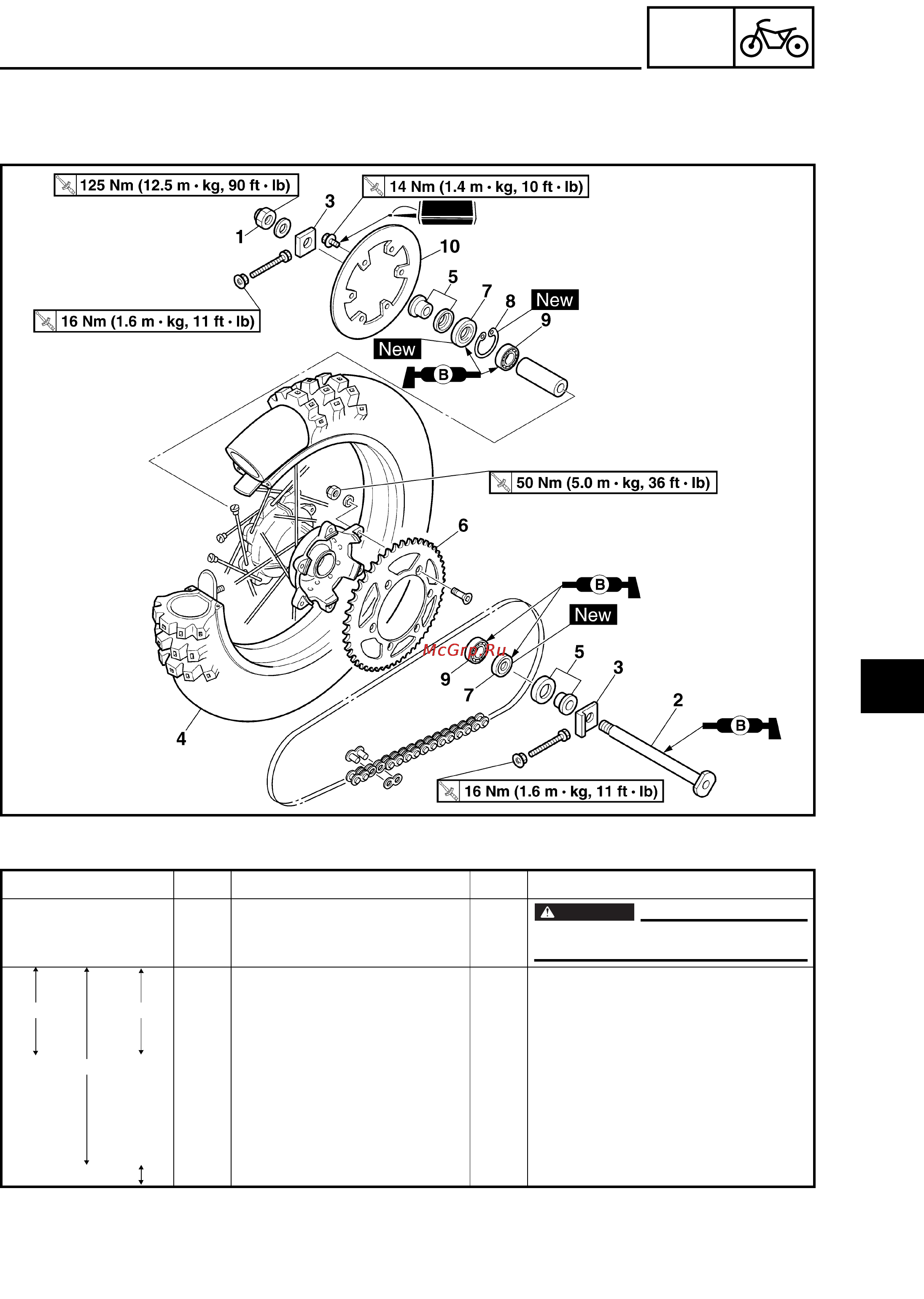 Yamaha WR250FR (2002) [229/343] Front wheel and rear wheel
