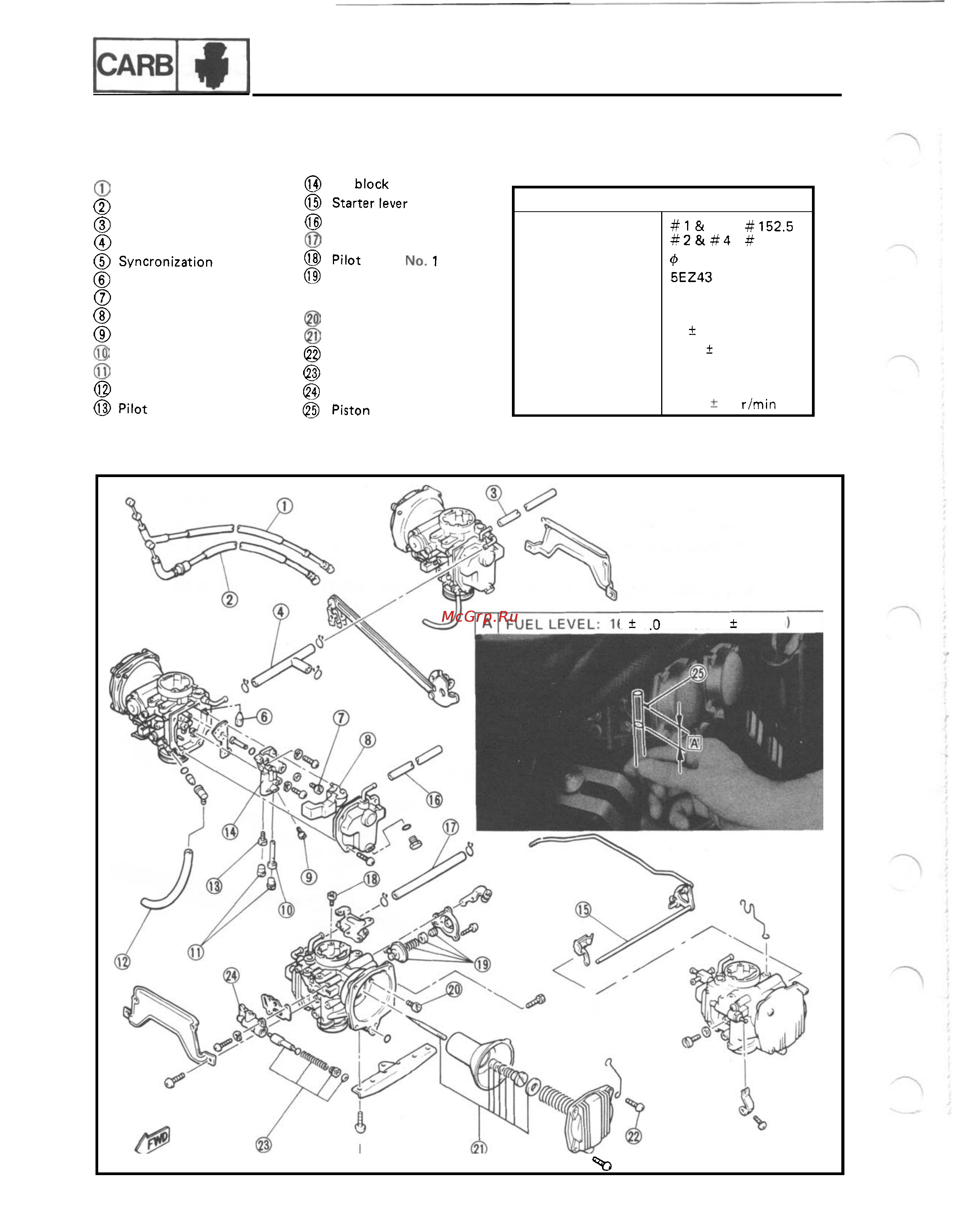 Yamaha VMX12HC (1995) [222/405] Carburetor