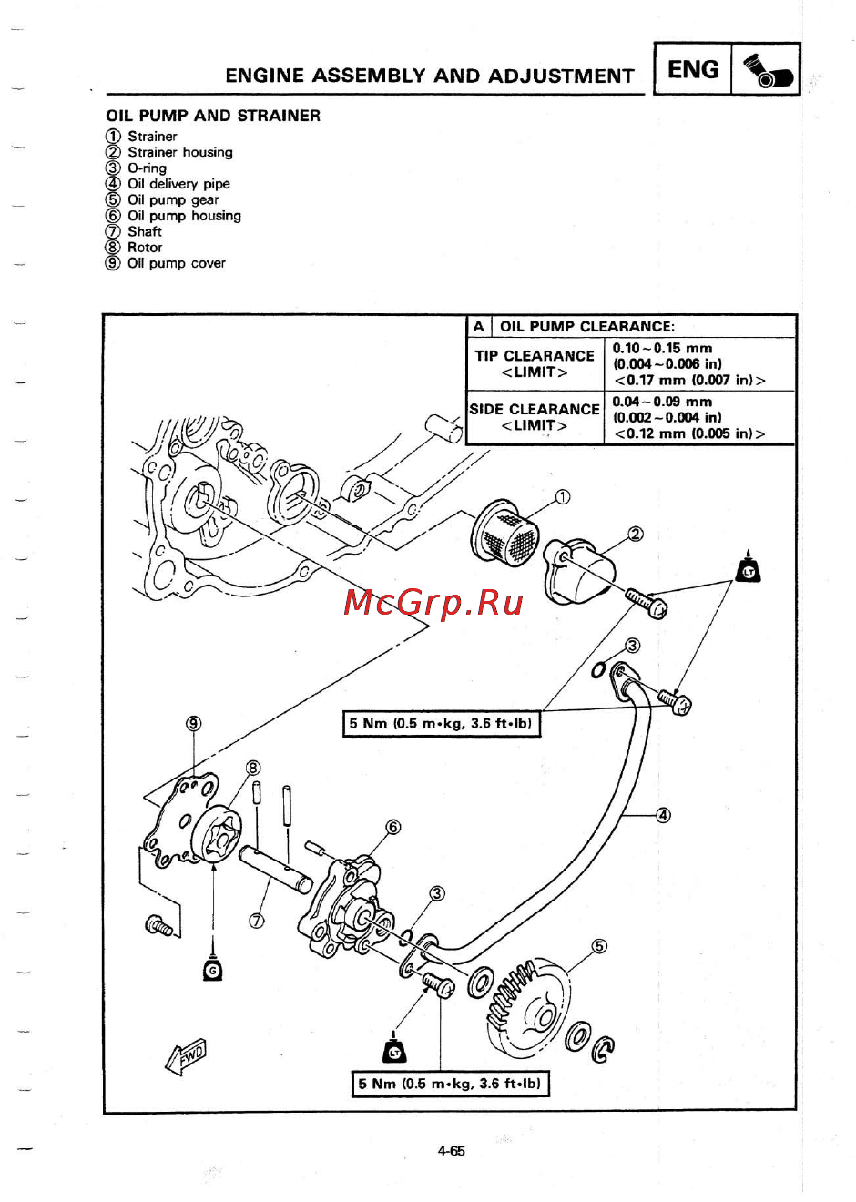 Yamaha TZR250 (1987) [133/333] Engine assembly and adjustment