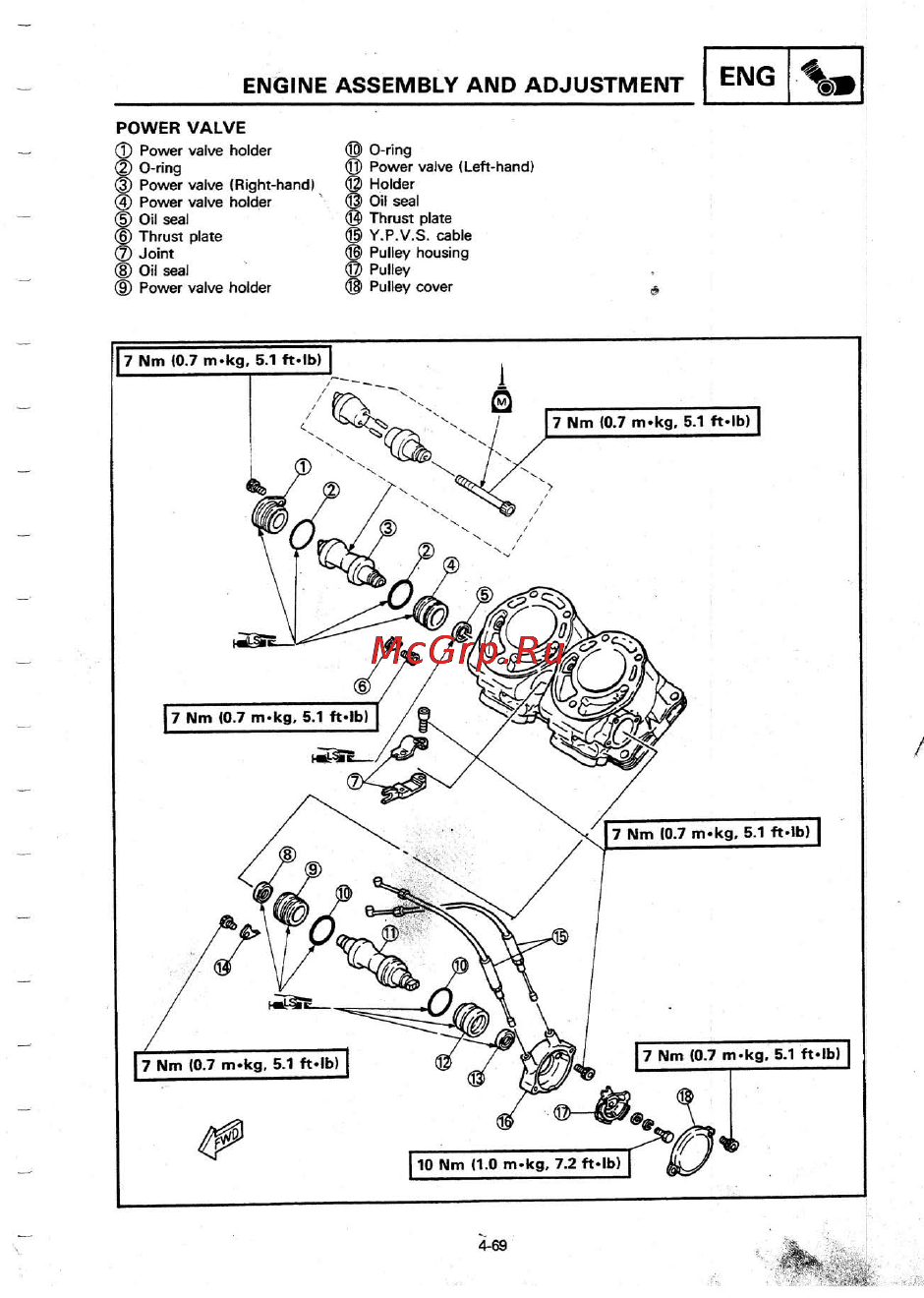 Yamaha TZR250 (1987) [135/333] Engine assembly and adjustment