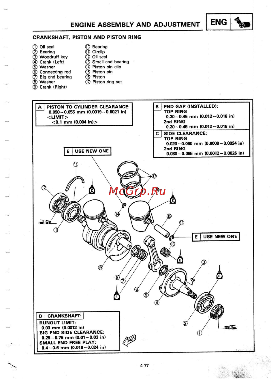 Yamaha TZR250 (1987) [139/333] Engine assembly and adjustment