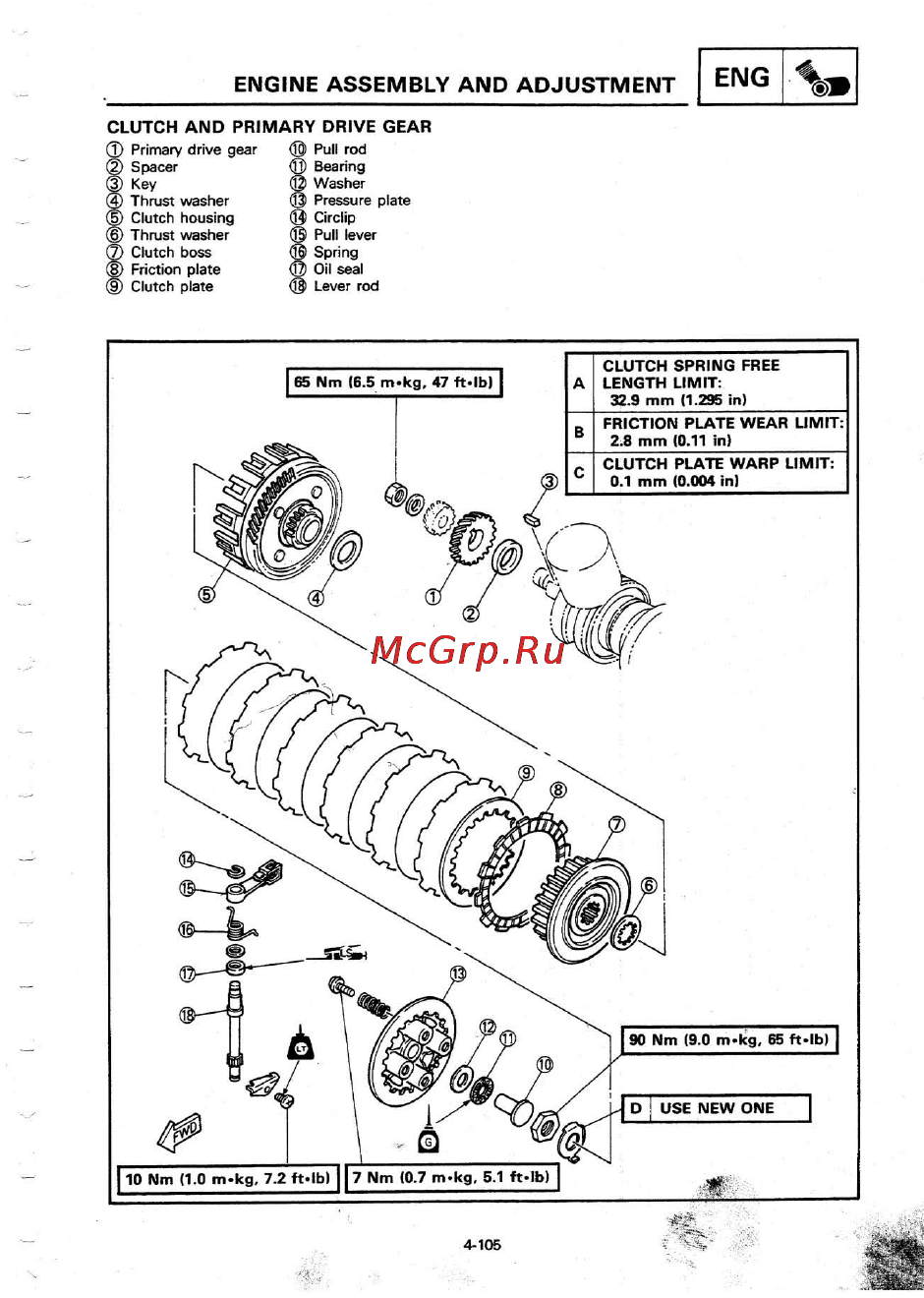 Yamaha TZR250 (1987) [153/333] Engine assembly and adjustment