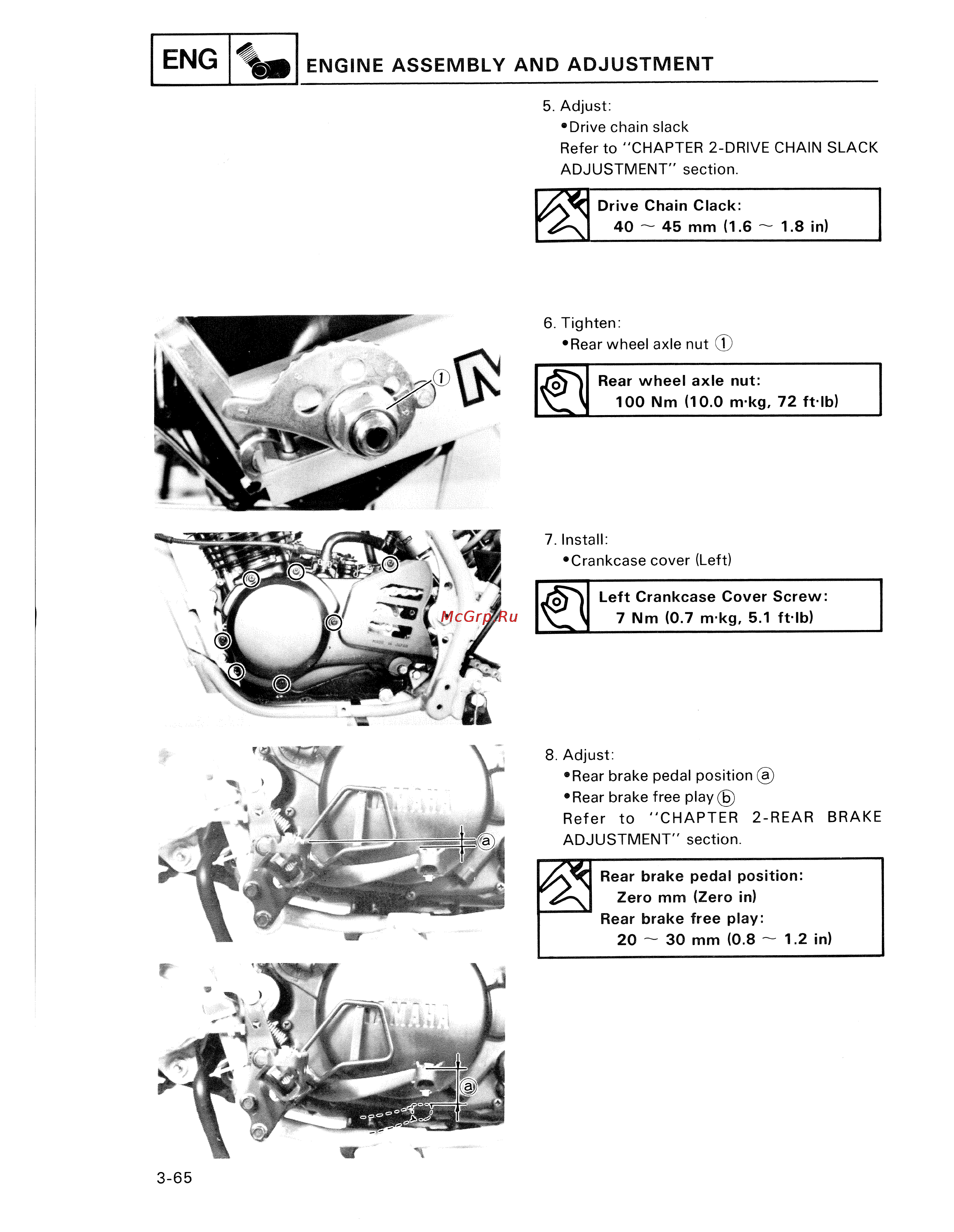 Yamaha TDM850 (1996) [127/229] Engine assembly and adjustment